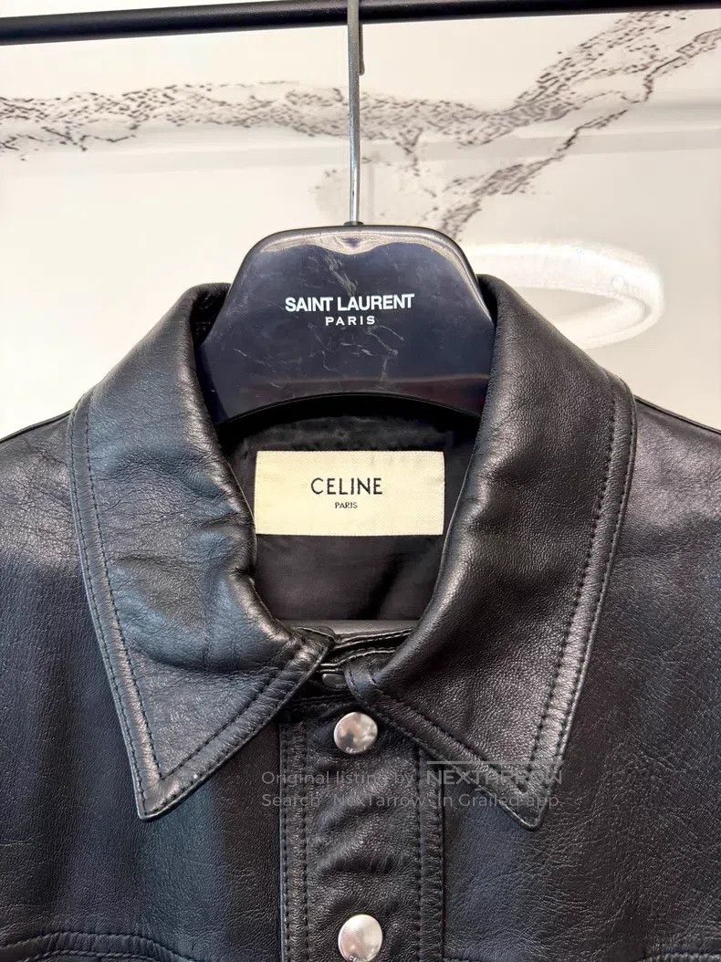 Celine CELINE Black Studs Leather Biker Jacket Size US L / EU 52-54 / 3 - 3 Thumbnail