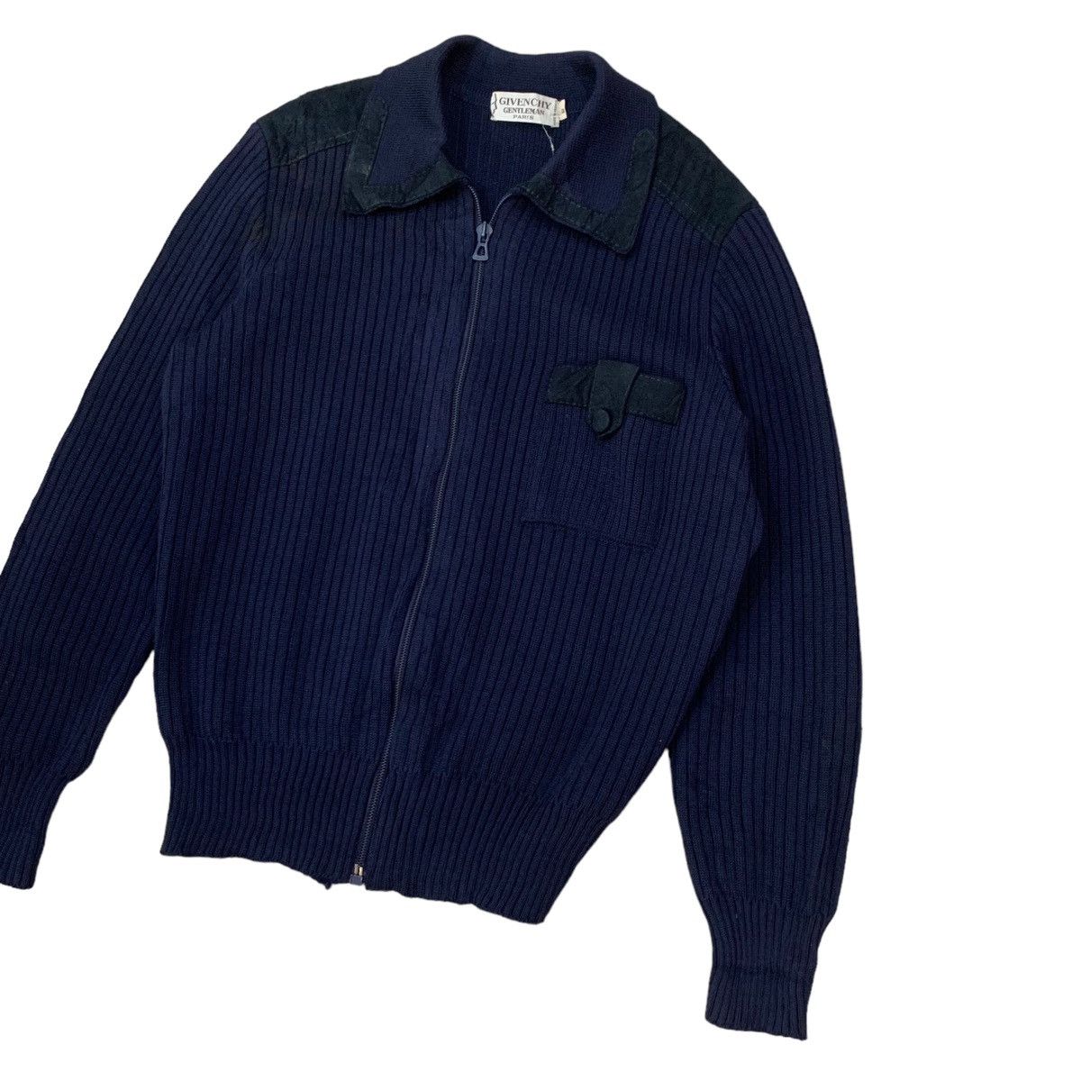 Givenchy 🔥Vintage Givenchy Wool Knit Zipper Jacket Size US S / EU 44-46 / 1 - 4 Thumbnail