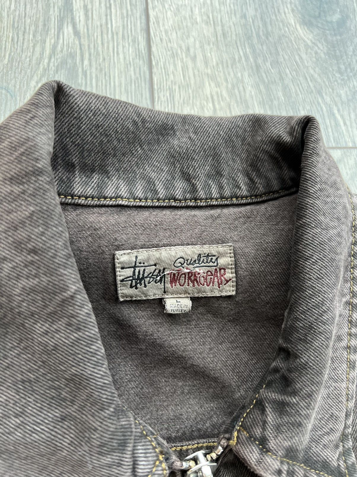Stussy Stussy Denim Zip Work Jacket Espresso Large Size US L / EU 52-54 / 3 - 3 Thumbnail