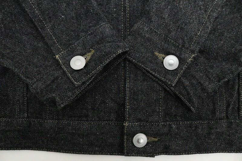 A.PRESSE A. PRESSE Black Denim Trucker Jacket AP-1002 Cotton Black Size US M / EU 48-50 / 2 - 9 Thumbnail
