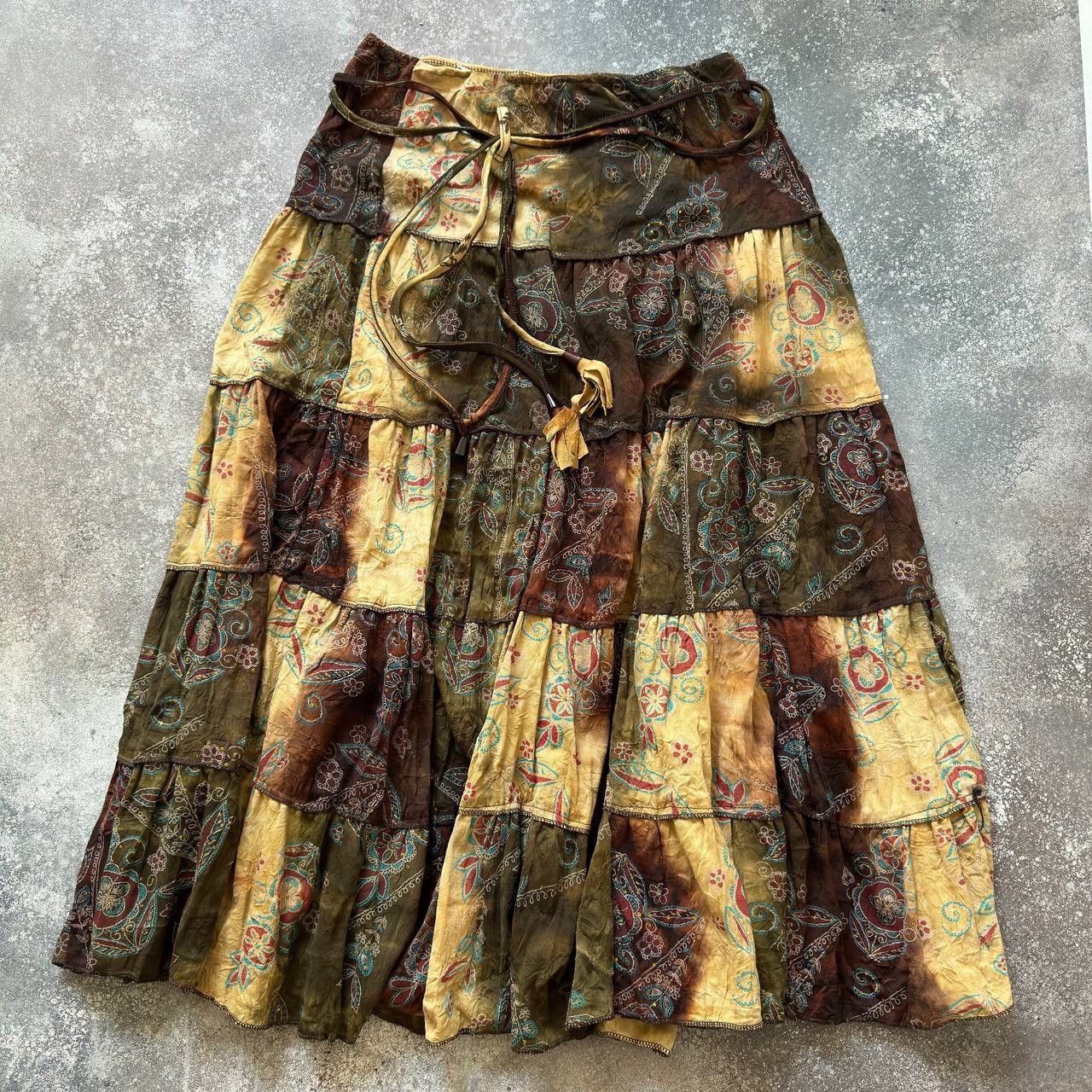 Other 90s Avant Garde Vintage Maxi Skirt (Jean Paul Gaultier vibe) Size 28" / US 6 / IT 42 - 2 Thumbnail