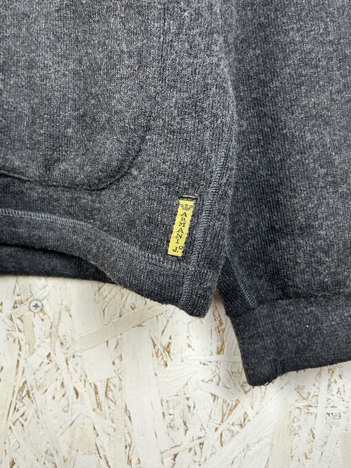 Armani 90s Armani Jeans Archive Wool Zip Hoodie Grey Size XL Size US XL / EU 56 / 4 - 6 Thumbnail