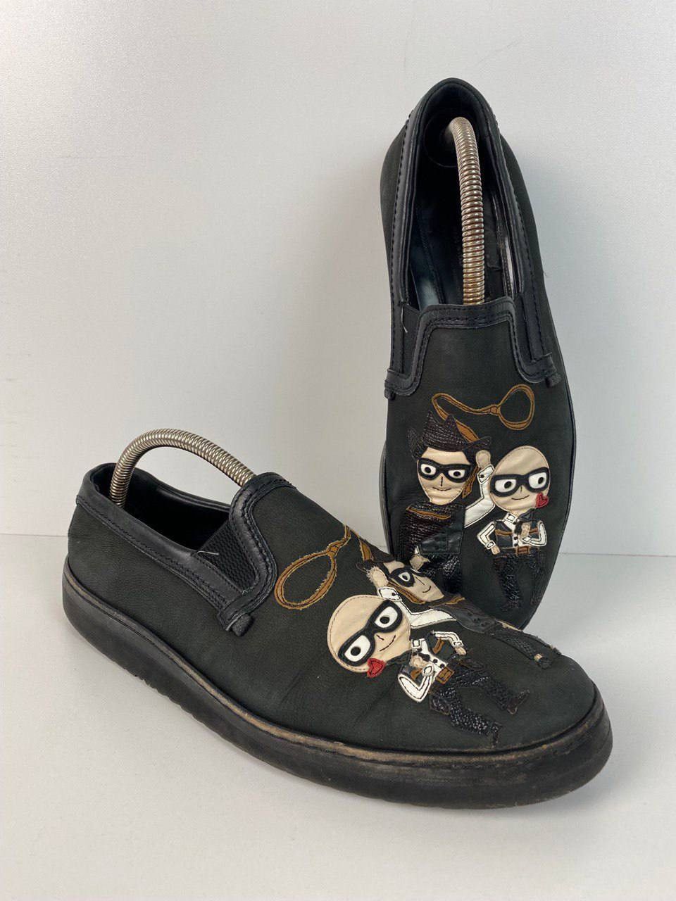 image of Dolce Gabbana Mens Slip-On Shoes Size Us 8 in Black