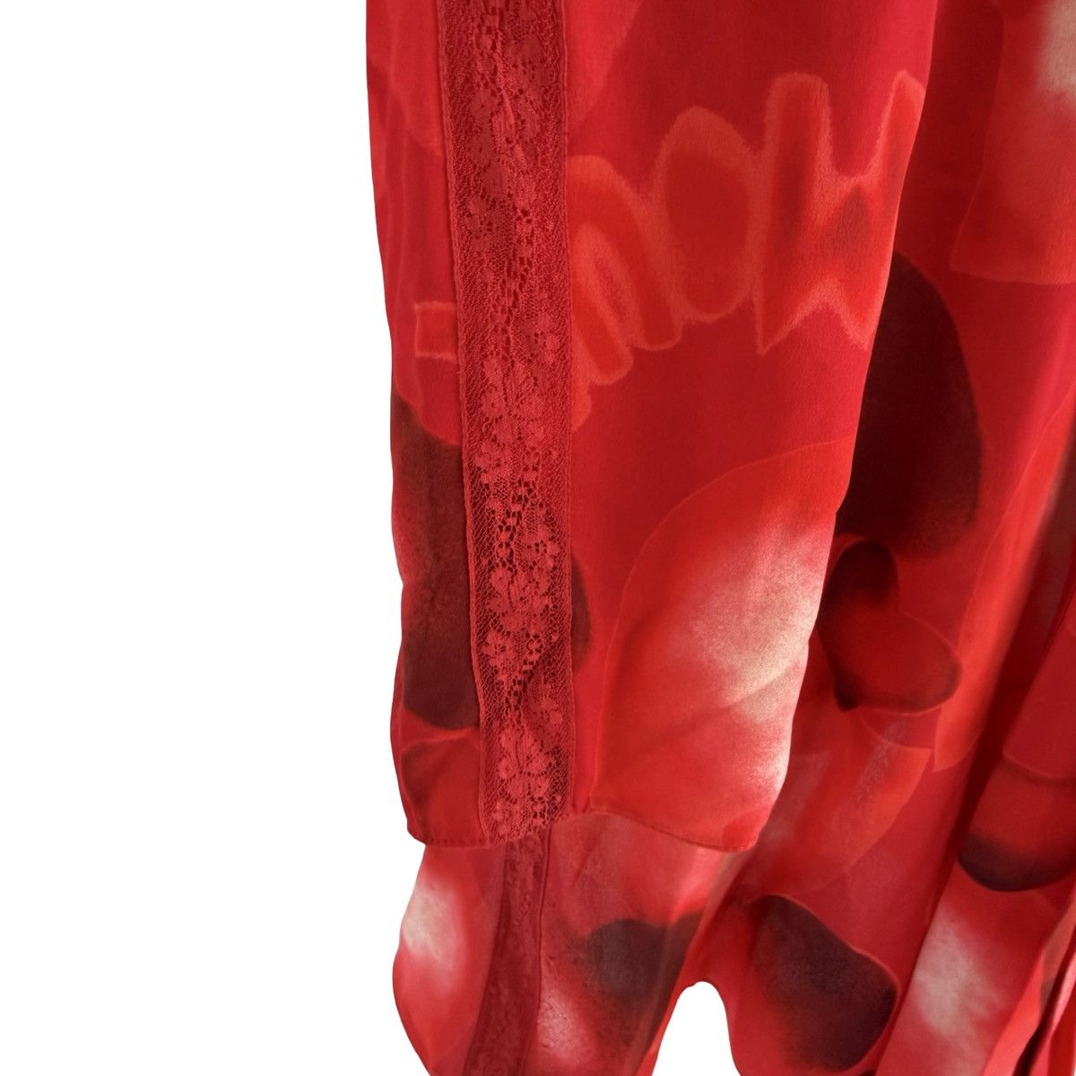 Valentino Valentino Red Silk Floral Dress - Pre-Fall 2015 Size L / US 10 / IT 46 - 5 Thumbnail