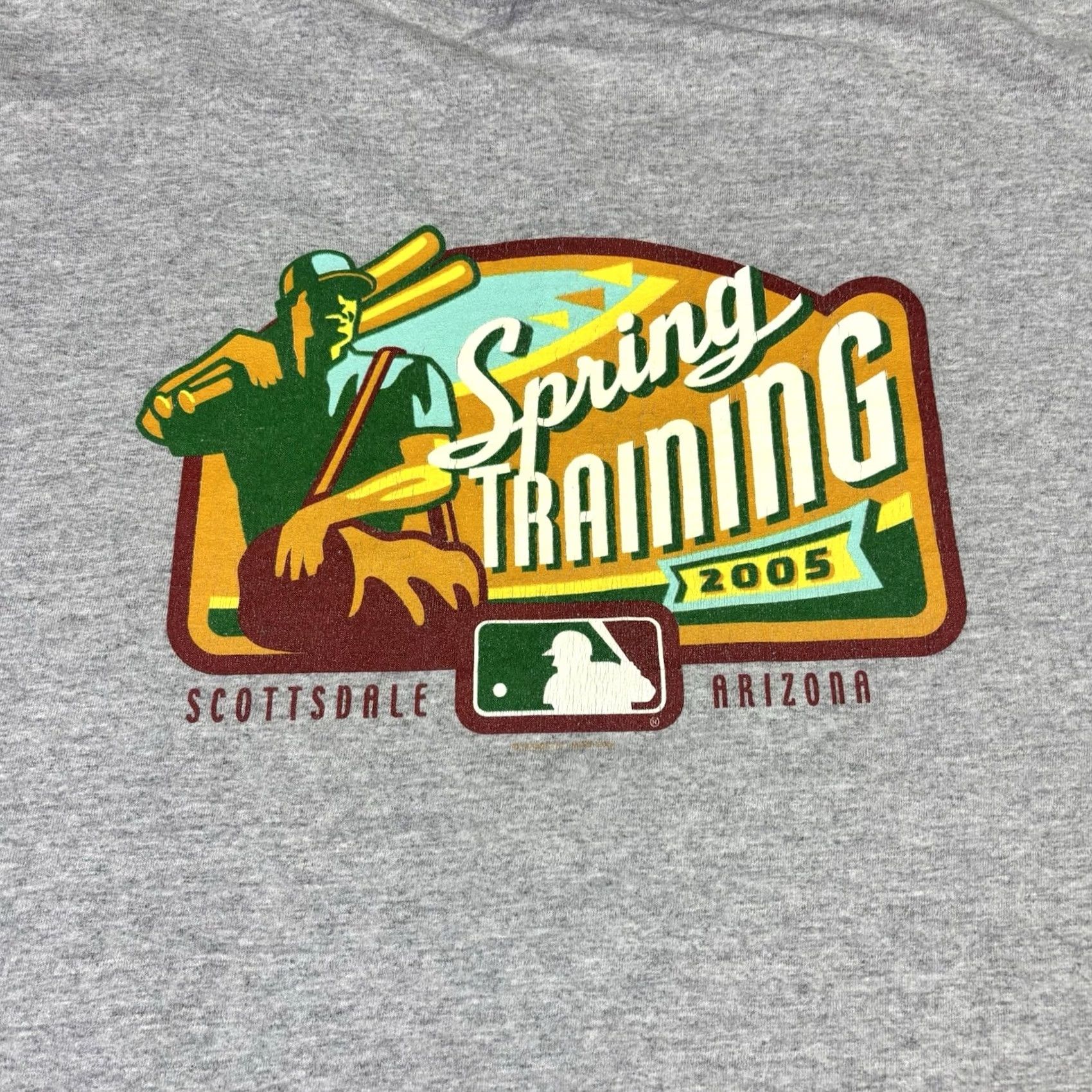 MLB VINTAGE MLB 2005 Spring Training Promo T Shirt Arizona Adult XL Gray Cotton Crew Neck Short Sleeve Mens Baseball Shirt X L MLB 2000s Size US XL / EU 56 / 4 - 6 Thumbnail