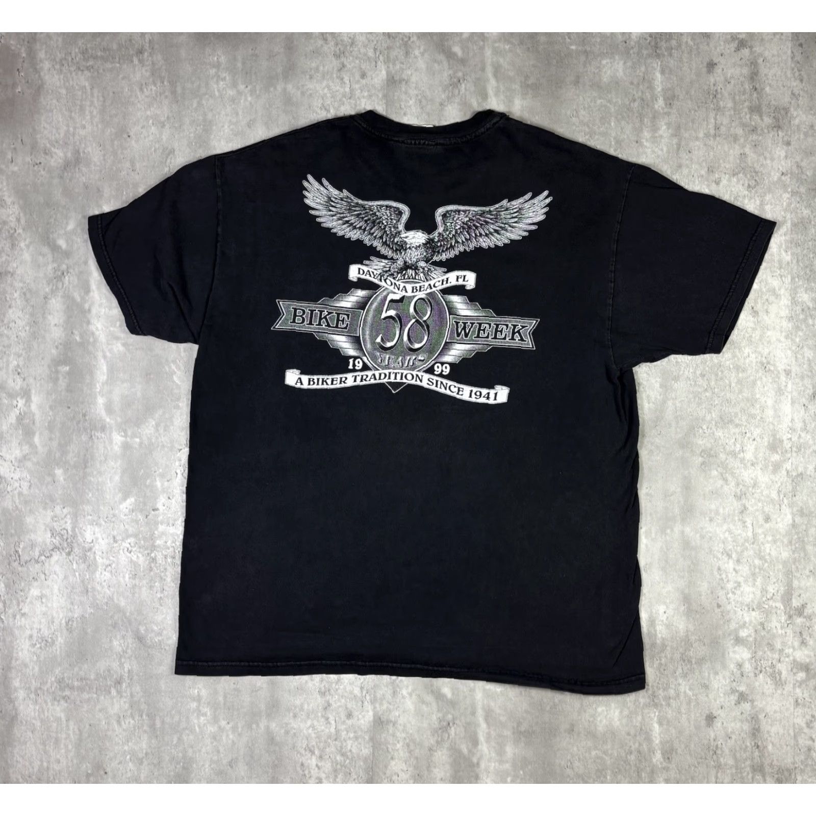 Doublet VINTAGE Bike Week 1999 Biker T Shirt Black XL Double Sided Motorcycle Mens T-Shirt Size US XL / EU 56 / 4 - 2 Thumbnail