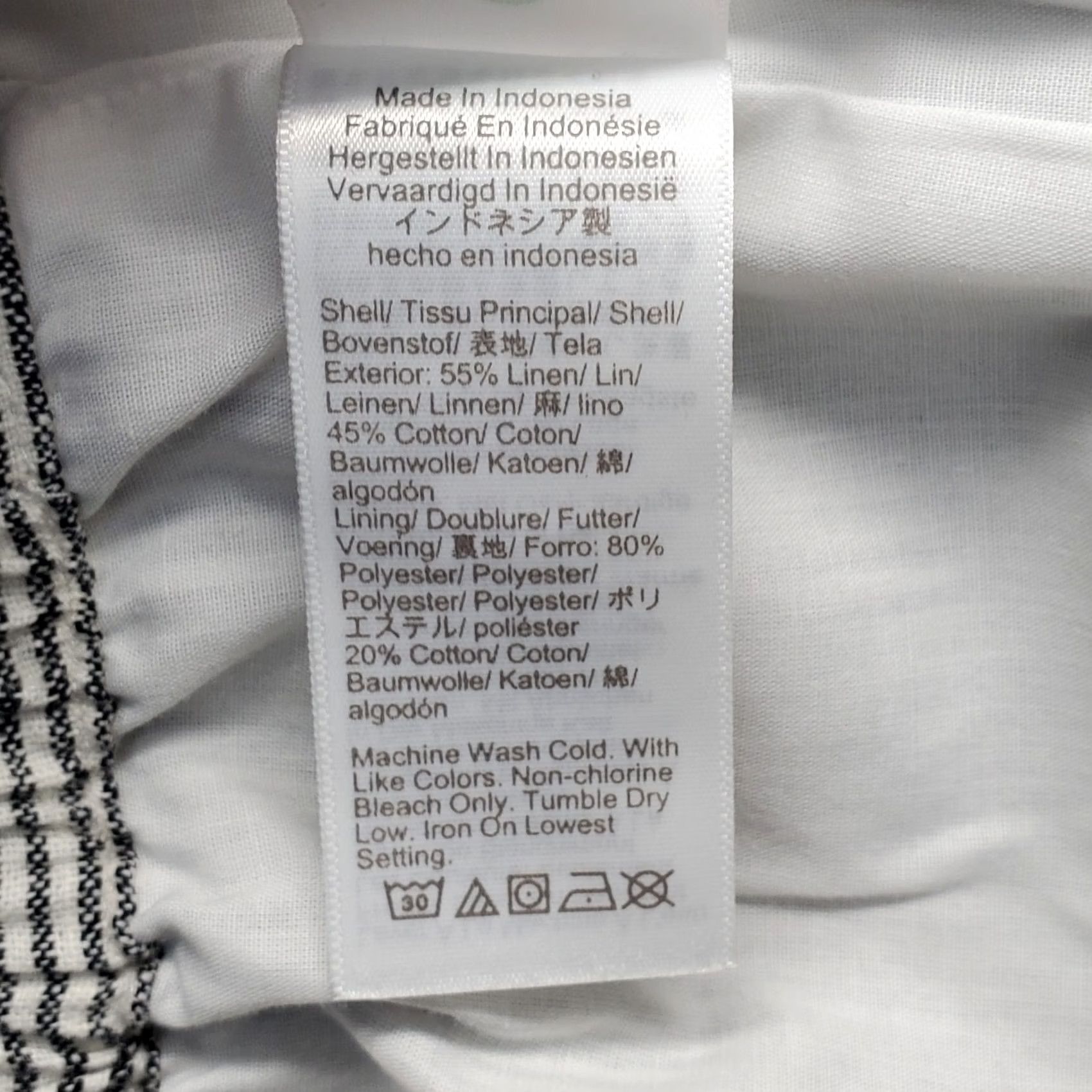 J.Crew J.CREW Paper-Bag Mini Skirt Womens Size 6 Multicolor Striped Linen-Blend Slash Pocket Shirt? Size 28" / US 6 / IT 42 - 7 Thumbnail