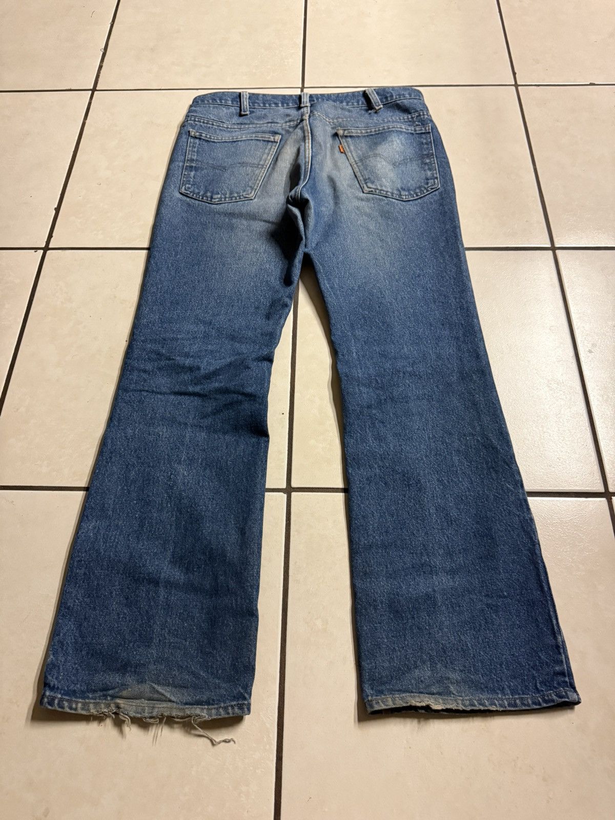 Levi's Vintage 1980s Levis 517 Bootcut Jeans Faded Orange Tab Size US 34 / EU 50 - 2 Thumbnail