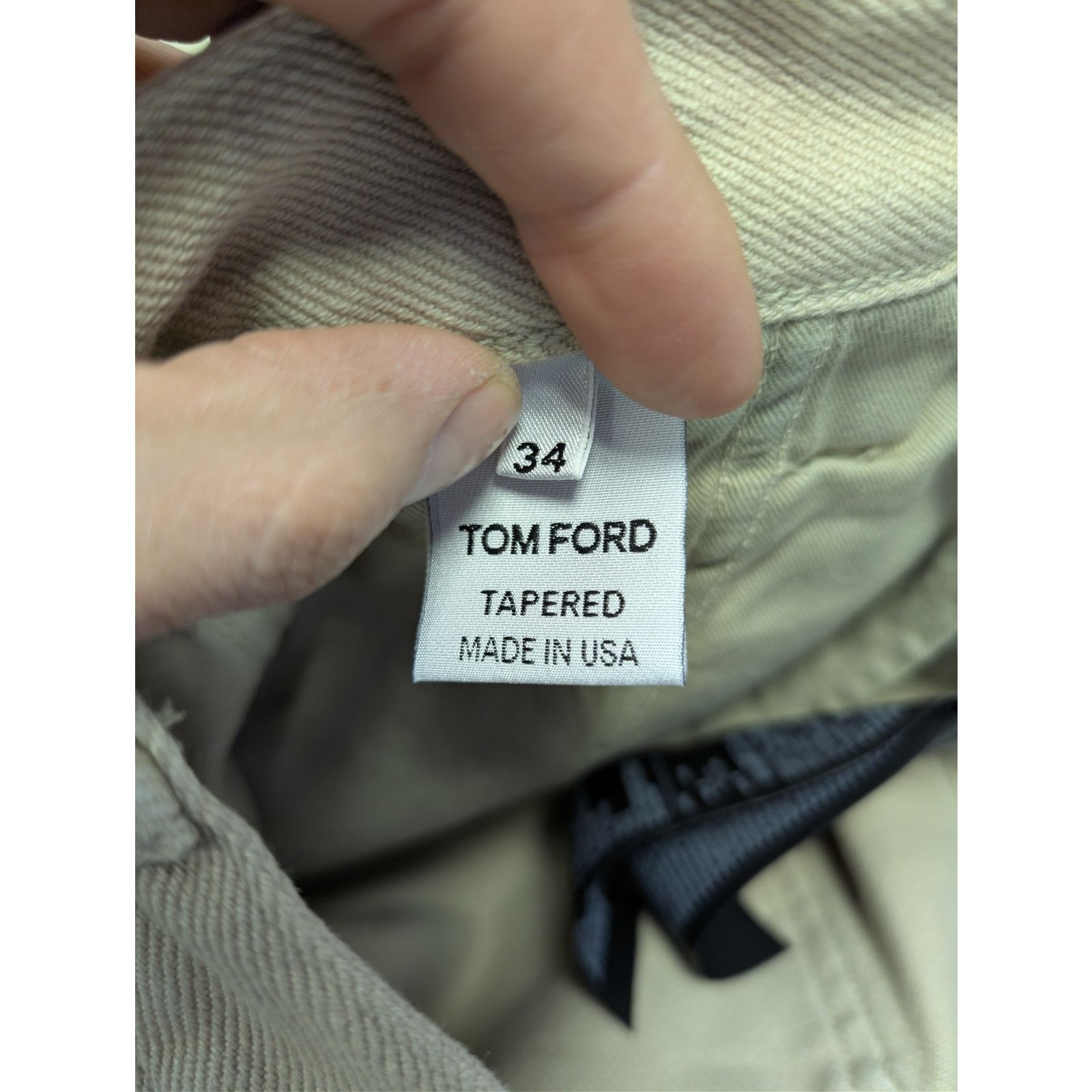 Tom Ford o1rshd1 Tapered Cotton Chino Jeans in Beige Size US 34 / EU 50 - 15 Thumbnail