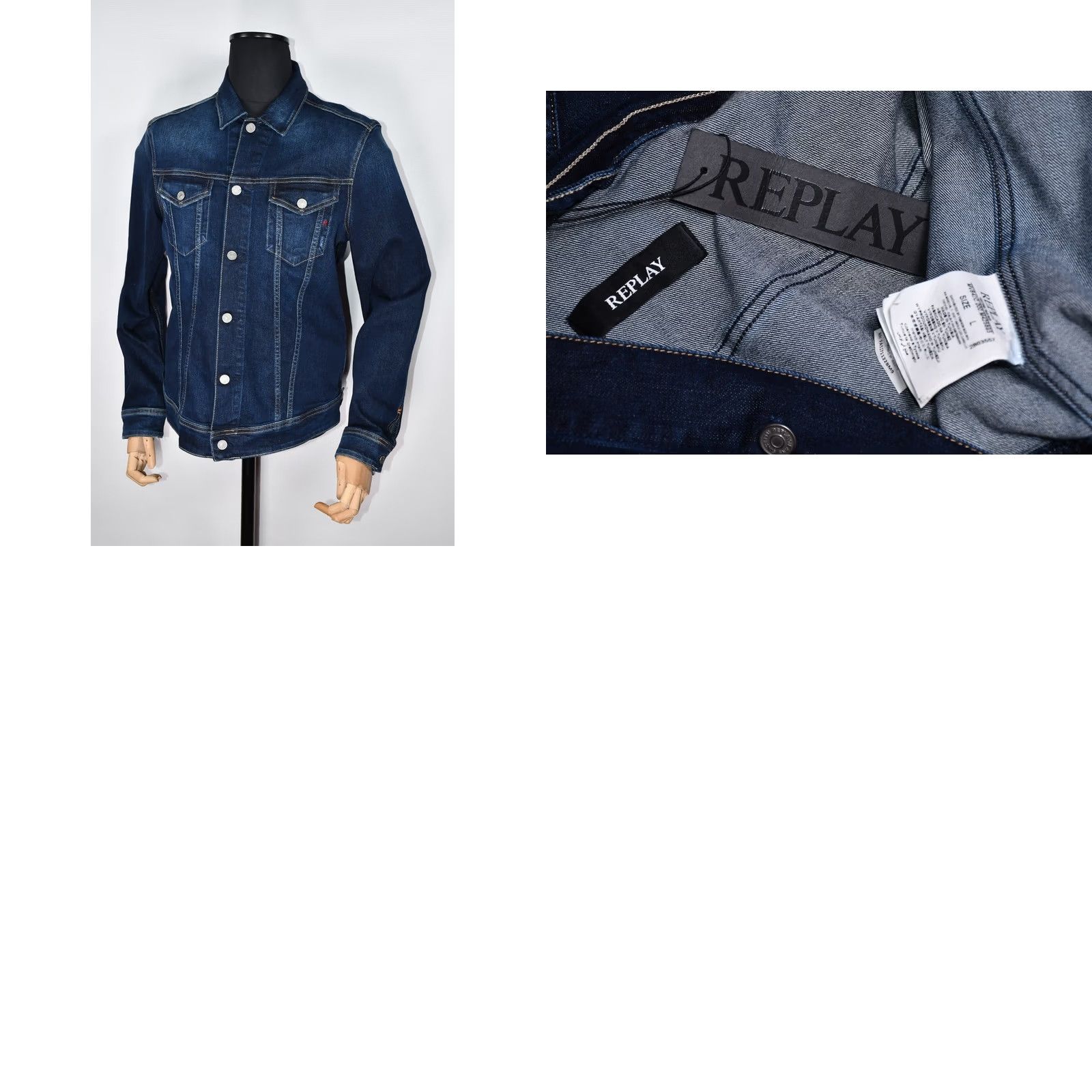 Replay Replay MV842C Denim Blue Jacket L Mens Size US L / EU 52-54 / 3 - 8 Thumbnail