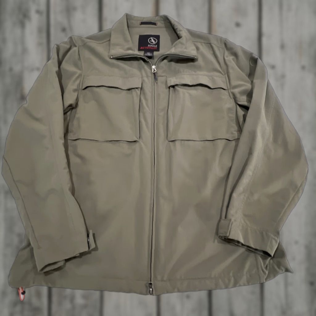 Aigle Aigle Actimum Jacket Men 2XL Softshell Full Zip Olive Green Pockets Size US XXL / EU 58 / 5 - 1 Thumbnail