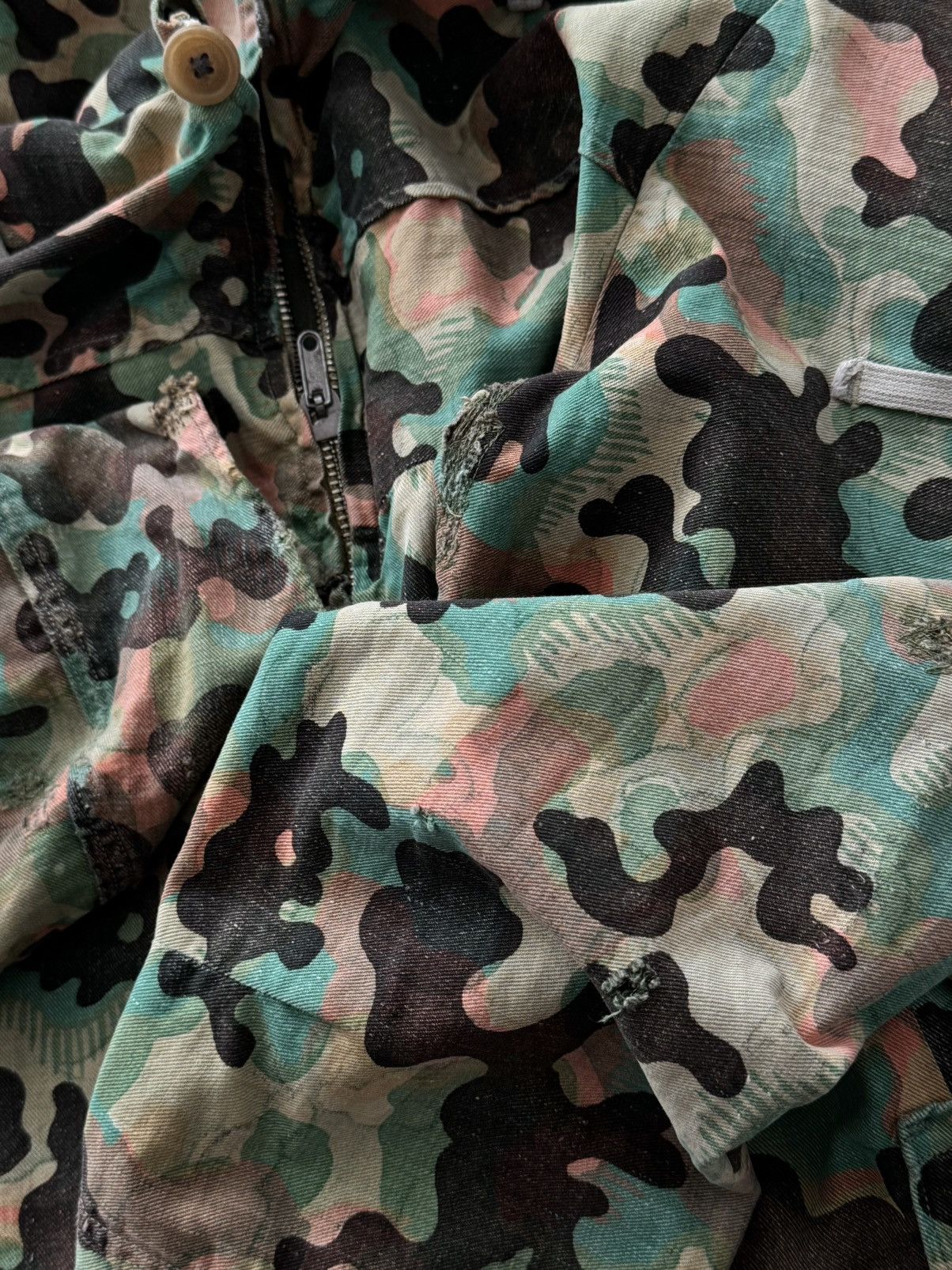 Vintage 1950s Czechoslovakian Army Dubaky/Mracky Camo Hooded Jacket Size US S / EU 44-46 / 1 - 12 Thumbnail