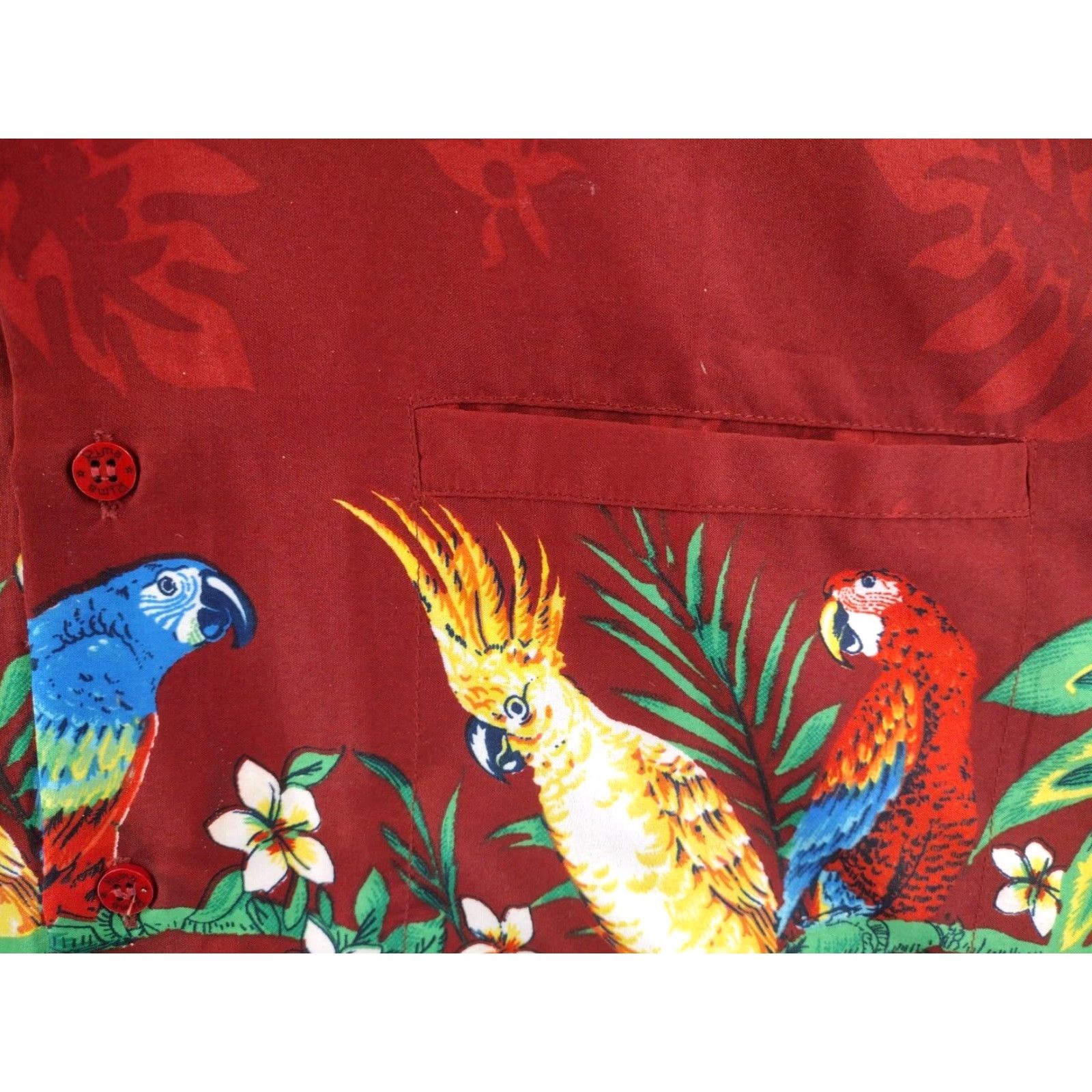 Erima VINTAGE Rima Shirt Mens XL Aloha Parrots Paradise Button-Up Size US XL / EU 56 / 4 - 4 Thumbnail