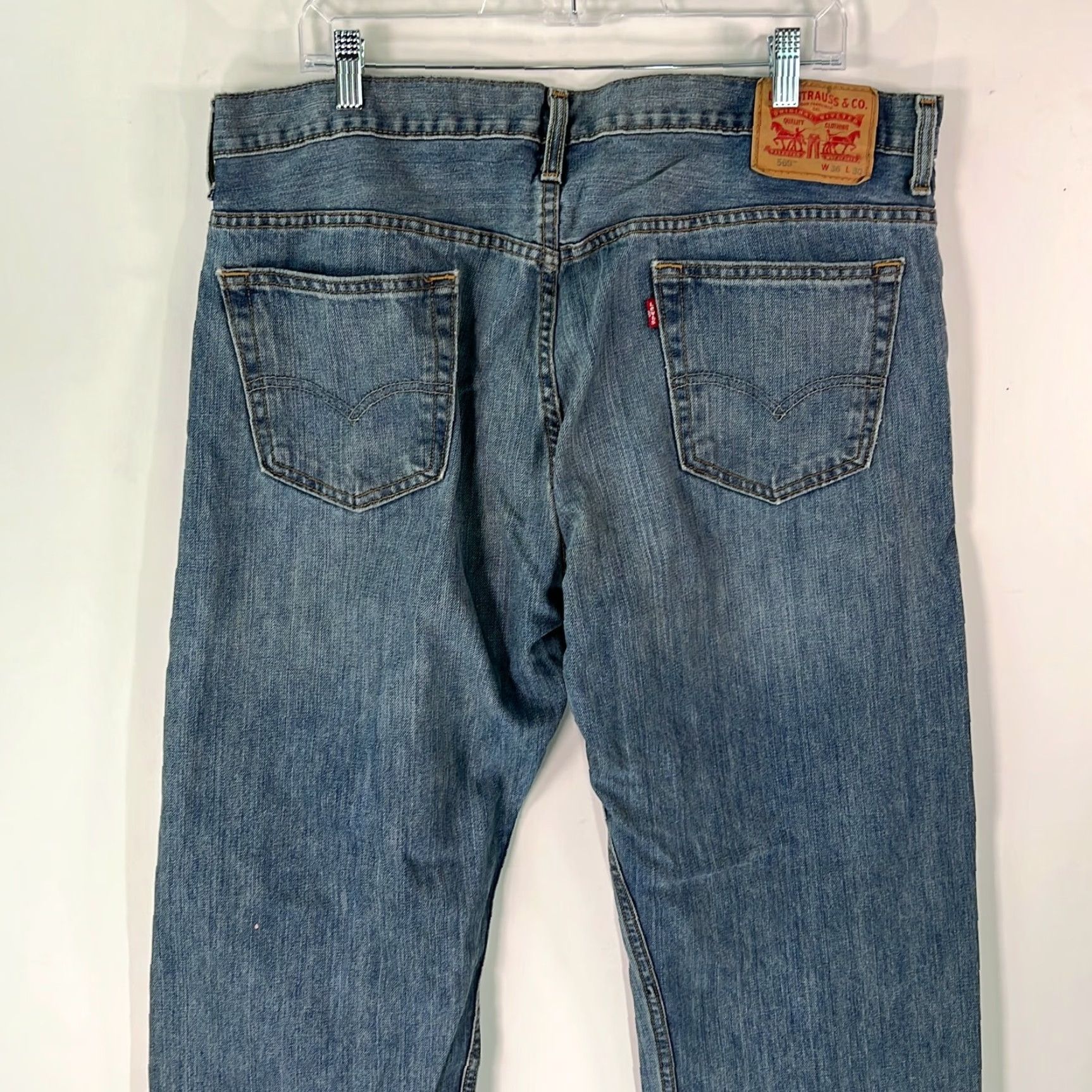 Levi's Levi's Jeans Mens 36X30 Blue Mid Rise Wide-Leg Denim 5-Pocket Casual Mens Size US 38 / EU 54 - 4 Thumbnail