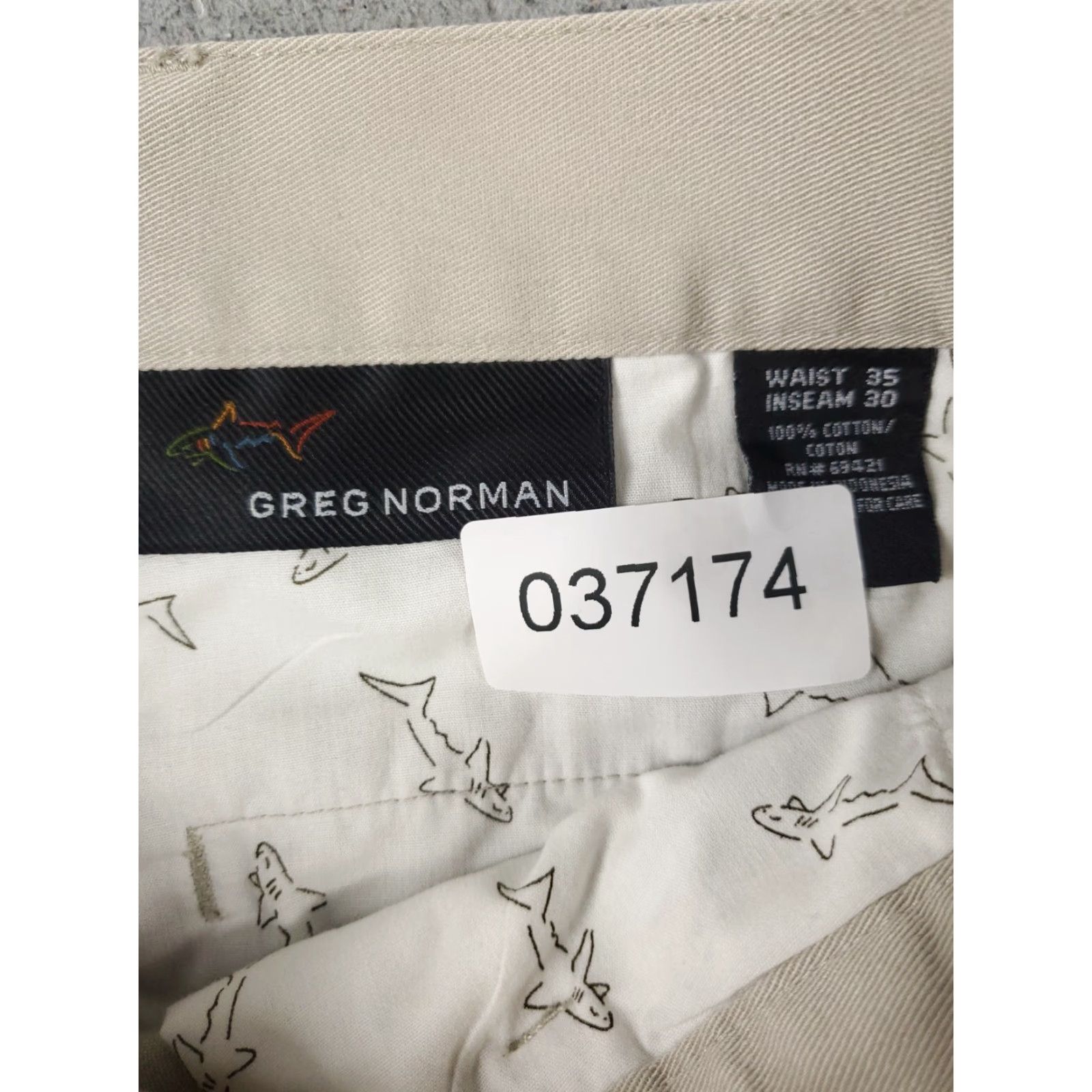 Vintage Greg Norman Chino Pants Mens 35x30 Beige Pleated Casual Trousers Size US 35 - 8 Thumbnail