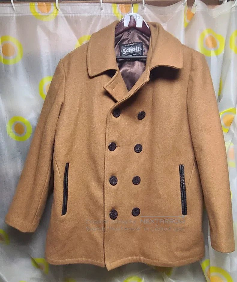Schott Schott Ounce camel wool navy coat Size US XXL / EU 58 / 5 - 3 Thumbnail