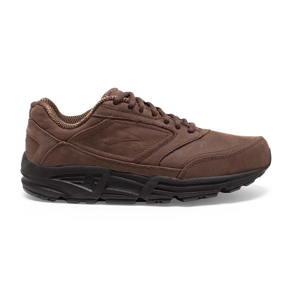 Brooks Addiction Walker Running Shoes Sneakers Leather Brown