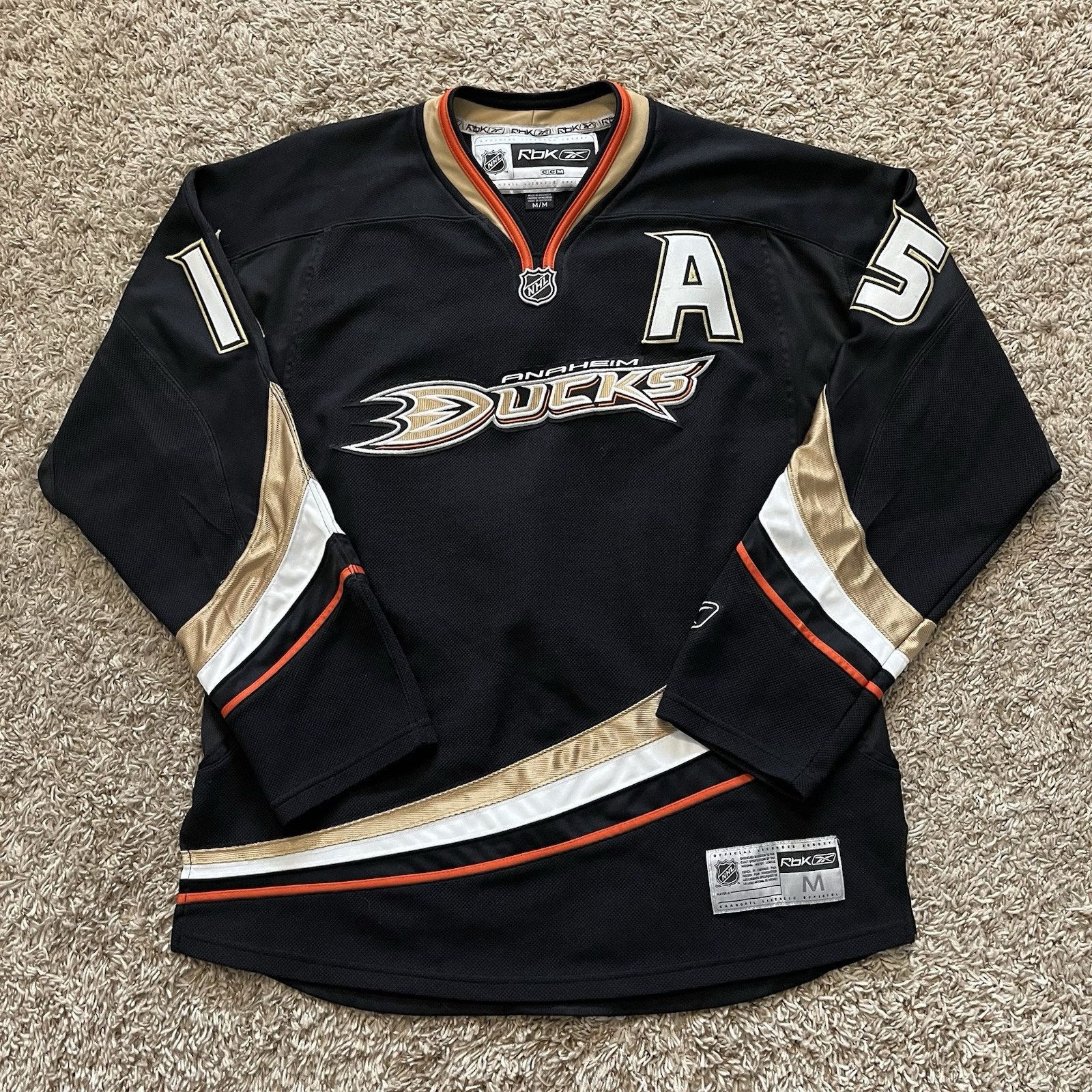 Reebok Anaheim Ducks Ryan Getzlaf NHL Hockey Jersey Medium