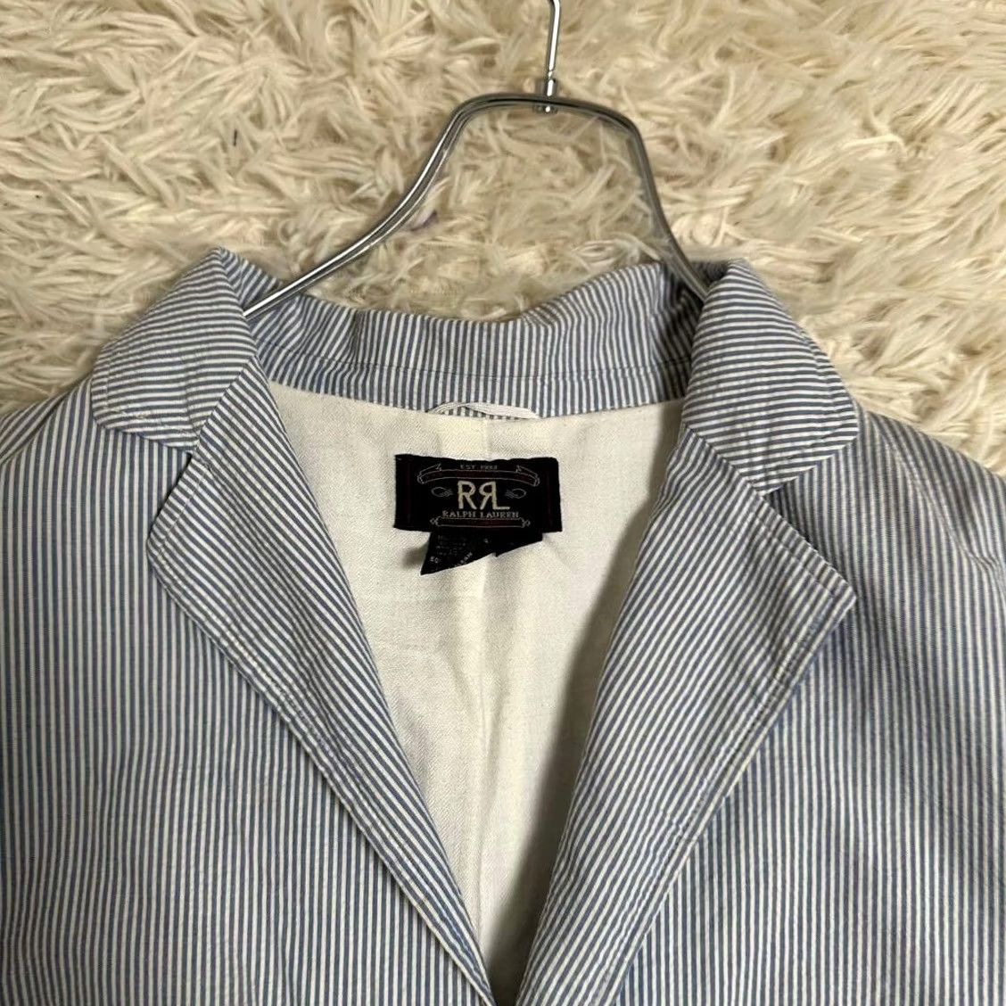 Ralph Lauren RRL Ralph Lauren Tailored Jacket Blue Striped Size M Casual Men's Pre-owned Size US M / EU 48-50 / 2 - 4 Thumbnail