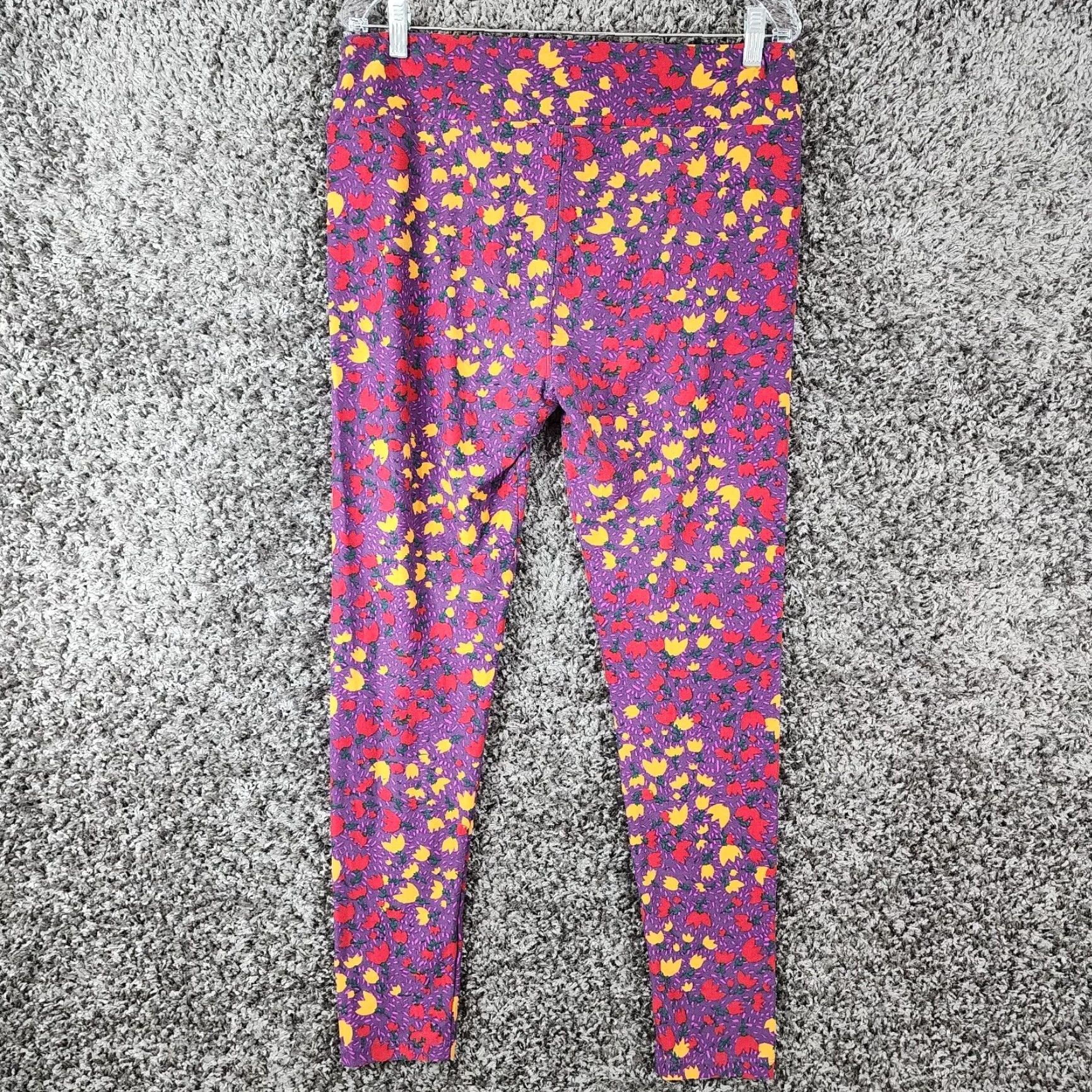 Vintage VINTAGE LuLaRoe Womens Leggings Ankle Tall XL Purple Floral 90s Womens Size 40" / US 18 - 6 Thumbnail