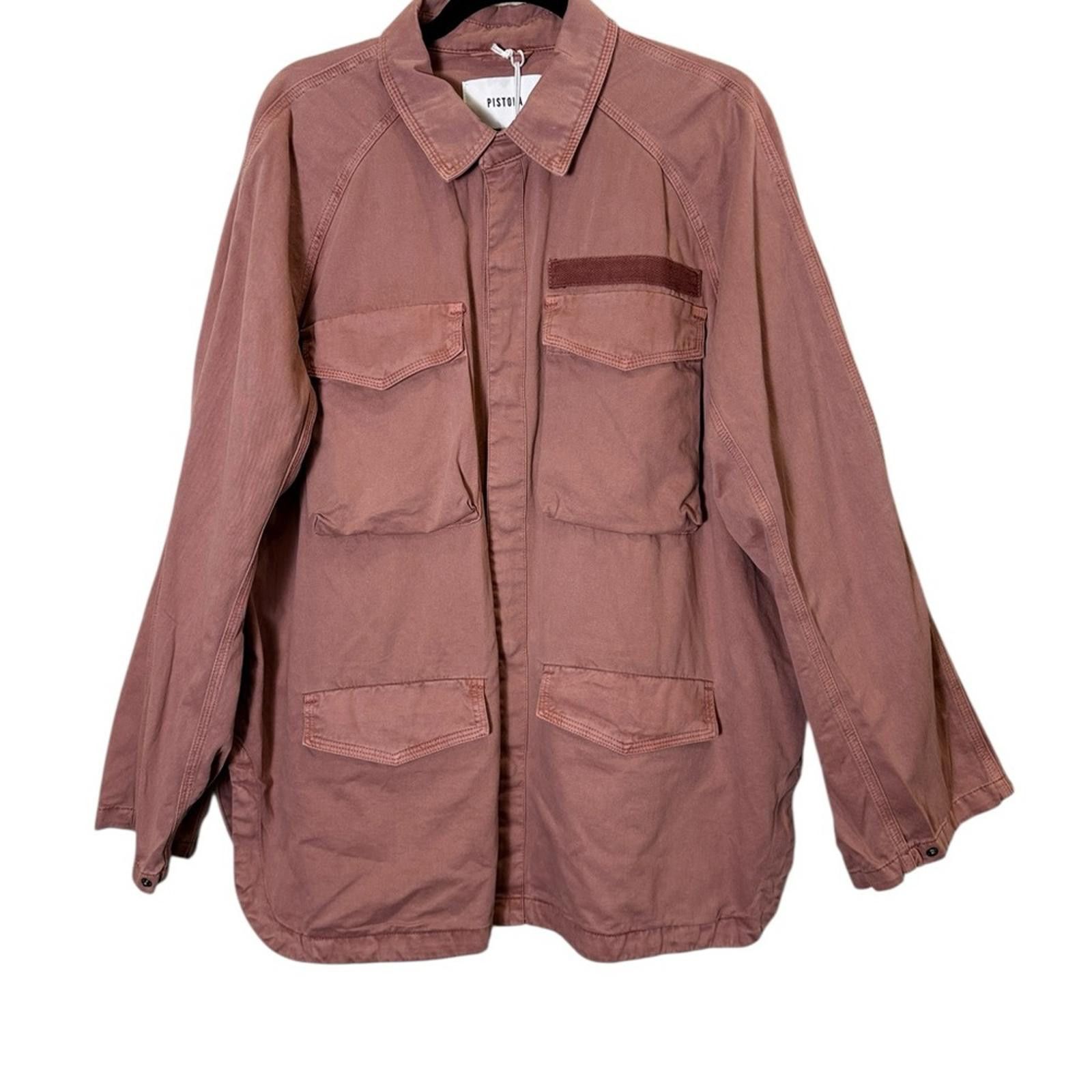Pistola Pistola Briana Utility Cotton Shirt Jacket in Clay Sz M Size M / US 6-8 / IT 42-44 - 1 Thumbnail