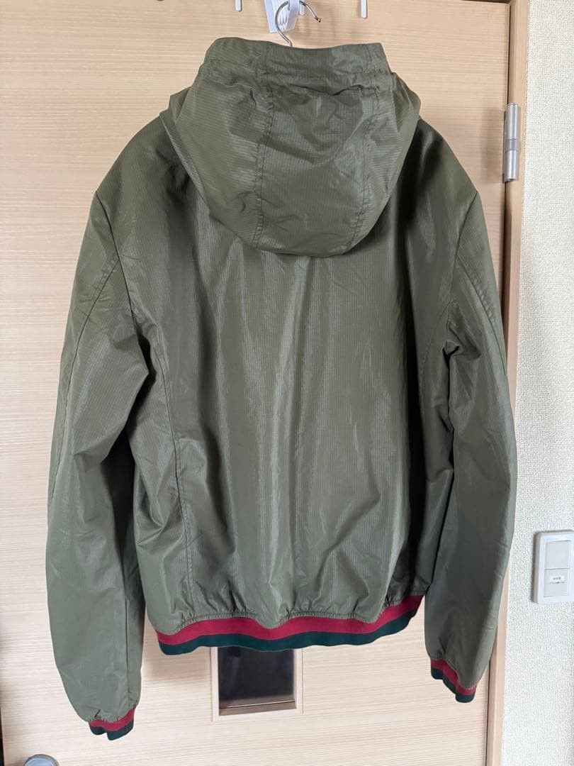 Gucci GUCCI Nylon Hooded Jacket Olive Green XL Size US XL / EU 56 / 4 - 2 Thumbnail