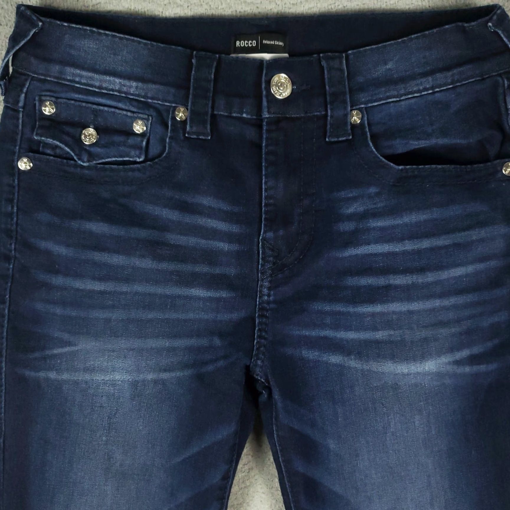 True Religion True Religion Jeans Mens 31x33 Blue Rocco Relaxed Skinny Denim Pants Size US 31 - 2 Thumbnail