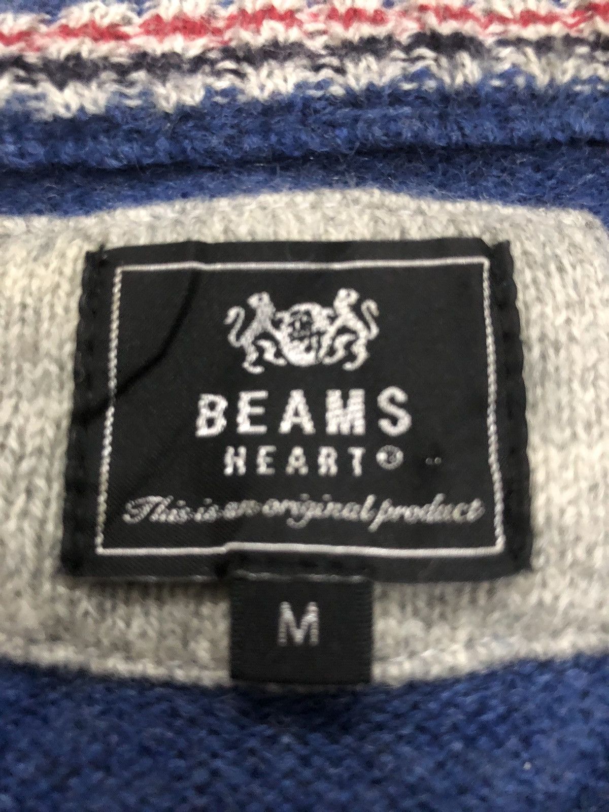 Beams Plus × Japanese Brand Beams Knit Sweater Blue Medium Size US M / EU 48-50 / 2 - 5 Thumbnail