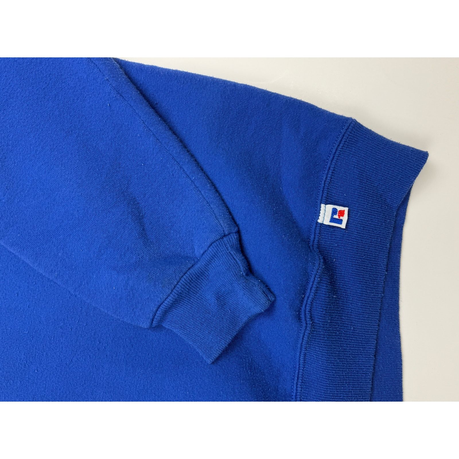 Vintage Vintage 90s Russell Athletic Crewneck Sweatshirt L Blue Size US L / EU 52-54 / 3 - 4 Thumbnail