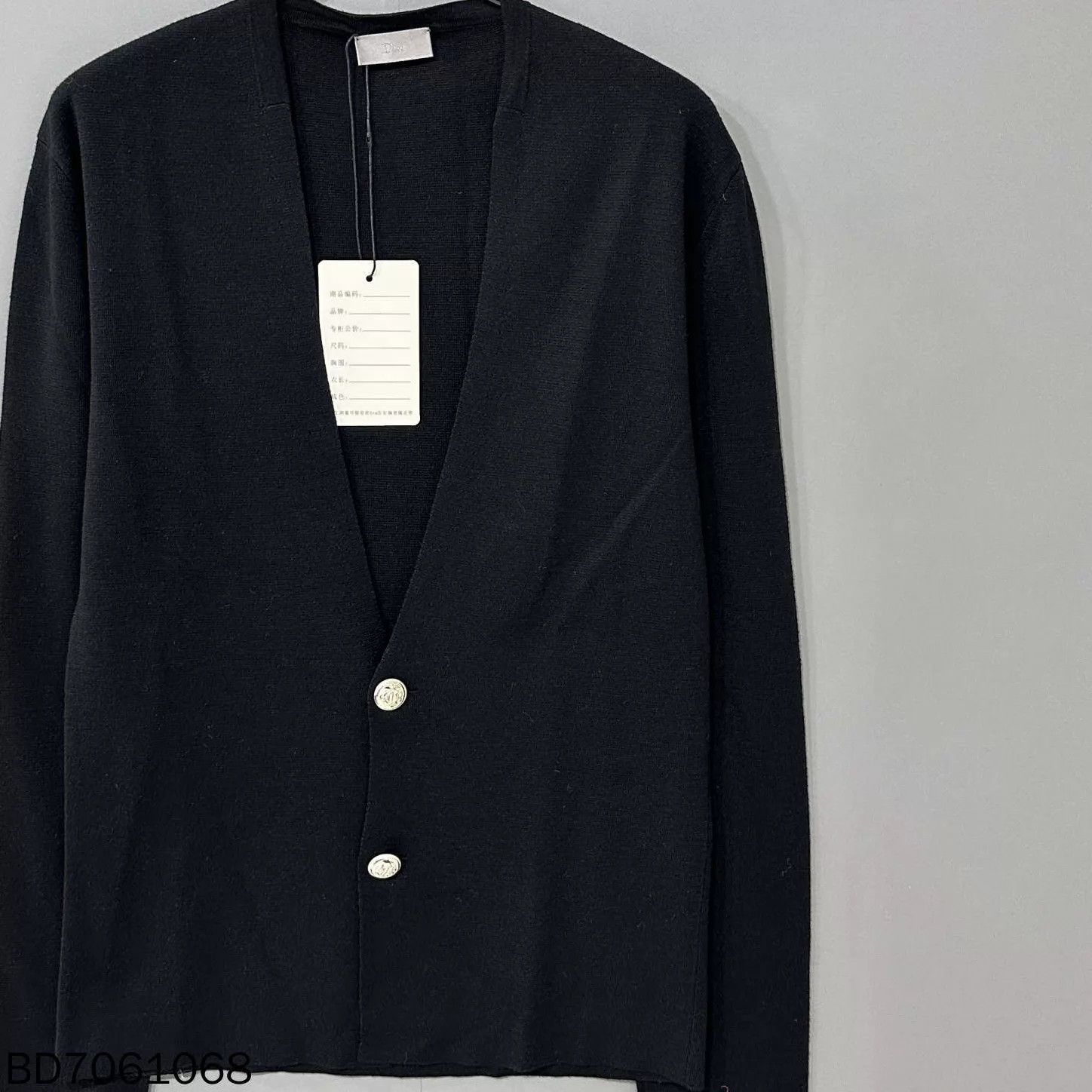 Dior Dior Men's Wool Black Cardigan S Size US S / EU 44-46 / 1 - 2 Thumbnail
