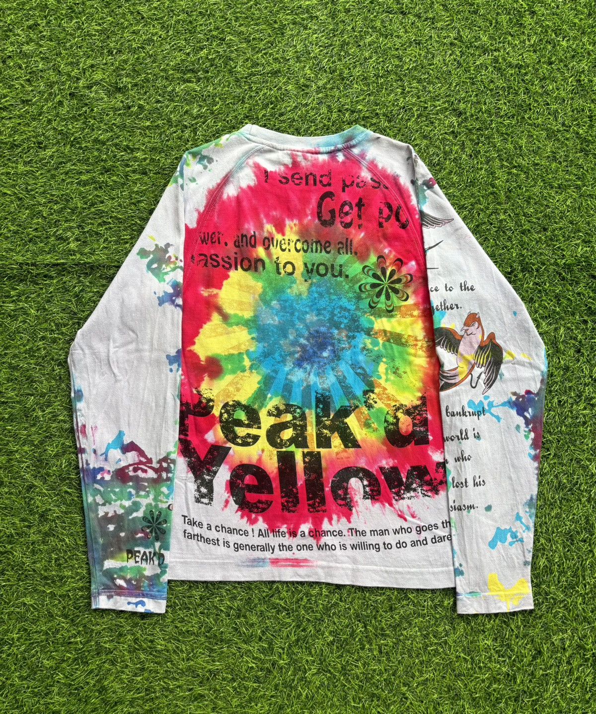 Hysteric Glamour Y2k Peak'd Yellow Tie dye Longsleeve Size US M / EU 48-50 / 2 - 2 Thumbnail