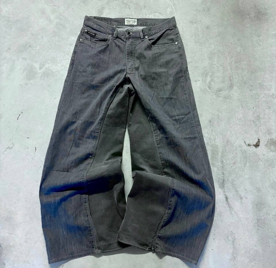 Faded Gray Jeans – Handmade Y2K