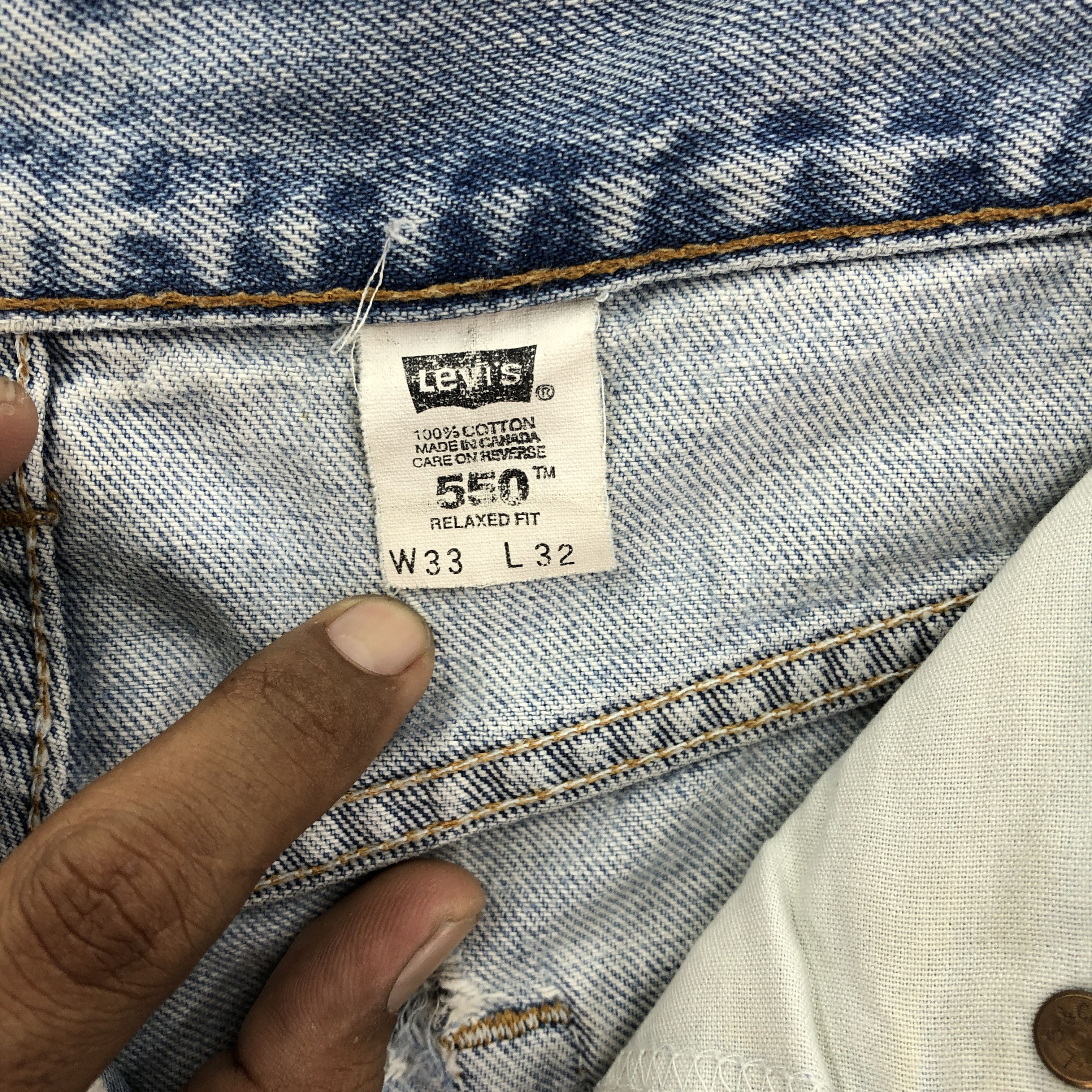 Levi's Vintage Levis 550 Stonewash Jeans Levi's Mud Faded Denim Size US 30 / EU 46 - 6 Thumbnail