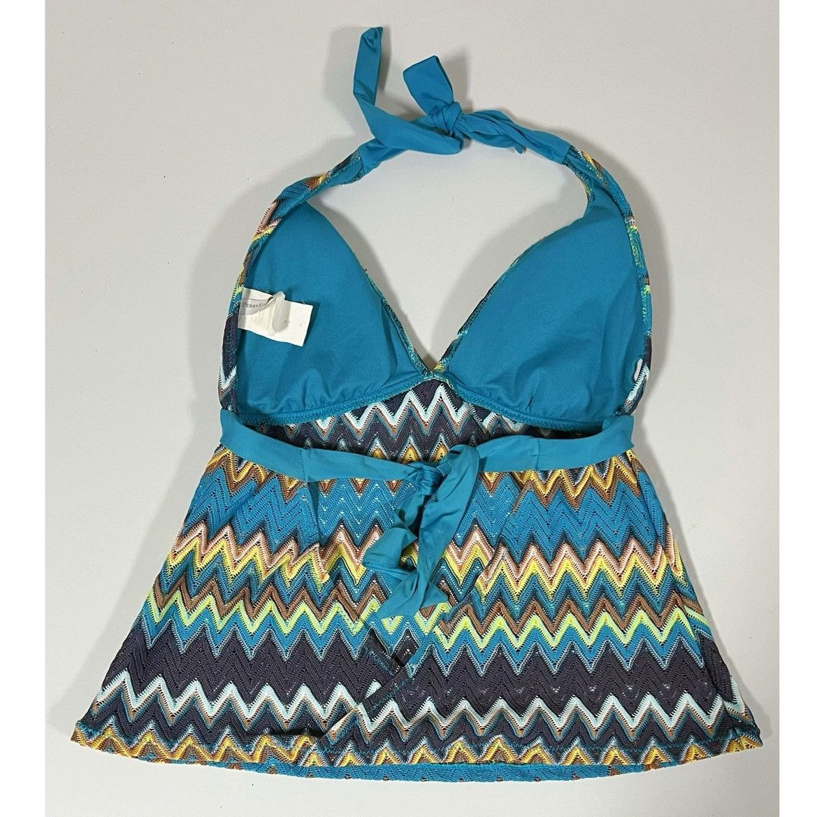 Perry Ellis Perry Ellis Blue Zigzag Tankini Top Bathing Suit Size M 🤎✨ Size M / US 6-8 / IT 42-44 - 3 Thumbnail