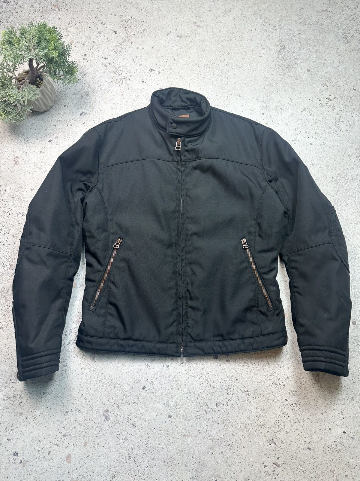 Hugo Boss × Vintage HUGO BOSS Motorcycle Jacket Solid Coats, Jackets & Vests Size US M / EU 48-50 / 2 - 1 Thumbnail