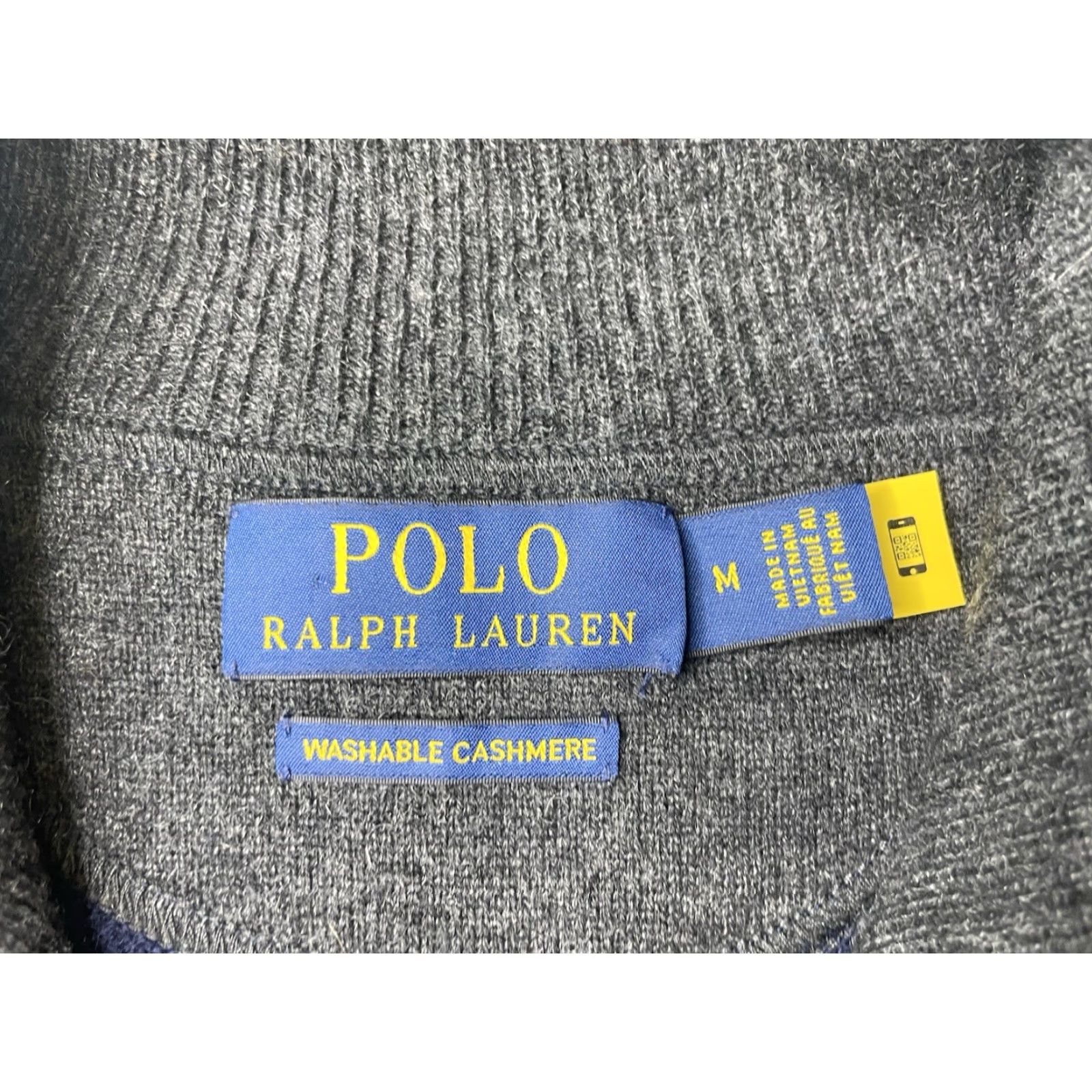 Polo Ralph Lauren Polo Ralph Lauren Mens Sweater Pullover 1/4 Zip Mock Neck Long Sleeve Cashmere Blue 100% Washable Knit Logo Regular Size M Size US M / EU 48-50 / 2 - 3 Thumbnail