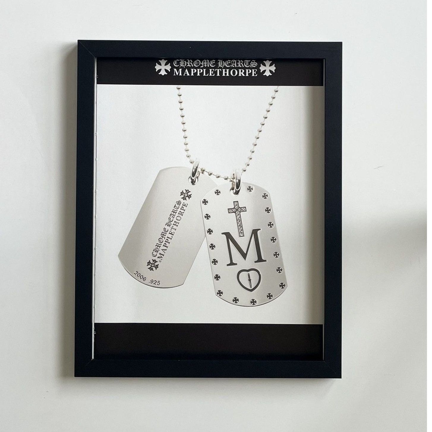 Chrome Hearts × Vintage Chrome Hearts MAPPLETHORPE dog tags photo Poster framed 9x11 Size ONE SIZE - 1 Thumbnail