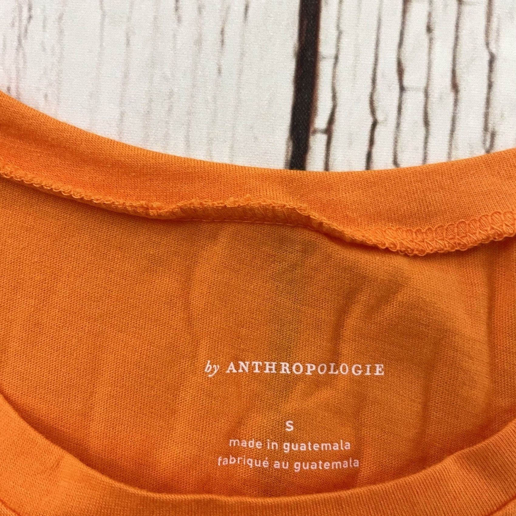 Anthropologie Anthropologie T-Shirt Short Sleeve Cropped Womens Small Orange Draped Tee 58 N/A Size S / US 4 / IT 40 - 3 Thumbnail