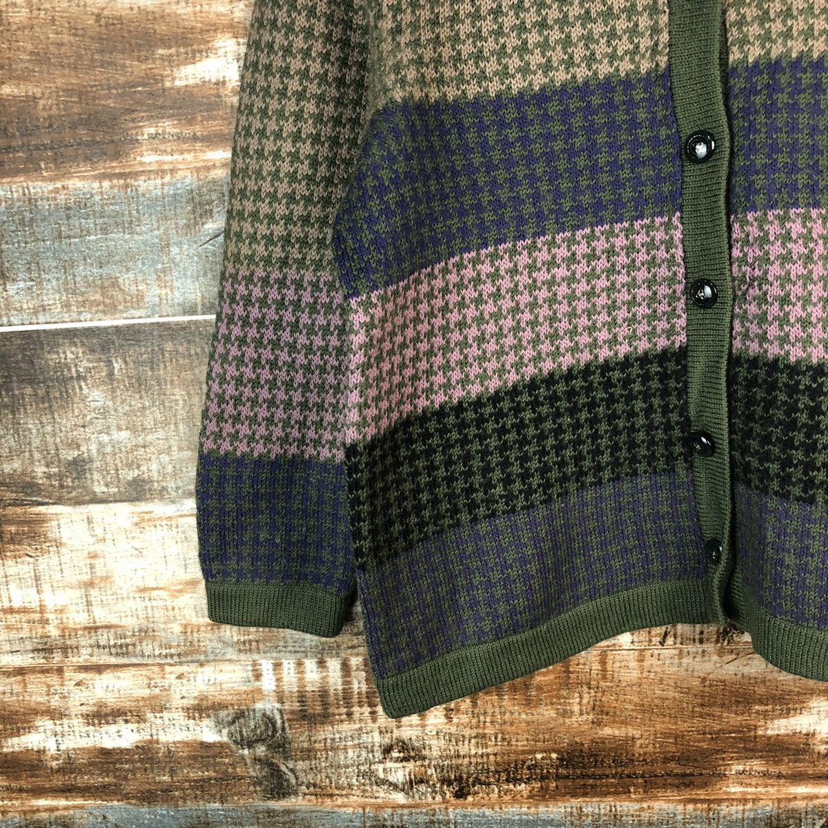 Homespun Knitwear × Japanese Brand Japanese Brand Green Patterneds Knitwear #A1818 Size XS / US 0-2 / IT 36-38 - 7 Thumbnail