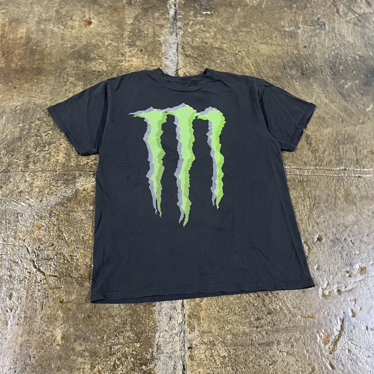 Affliction × Fox Racing × Vintage Crazy Y2K Monster Energy Grunge Goth Skater Logo Tee Shirt Size US M / EU 48-50 / 2 - 2 Thumbnail