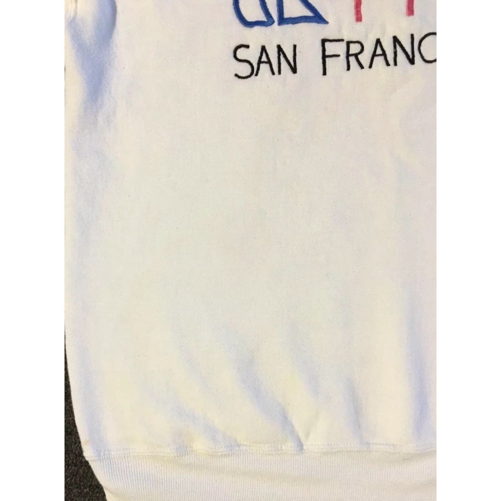 Vintage VINTAGE San Francisco Hoodie Mens Small White 90s 80s Surf Skate Grunge Art Beach USA California Size US S / EU 44-46 / 1 - 4 Thumbnail