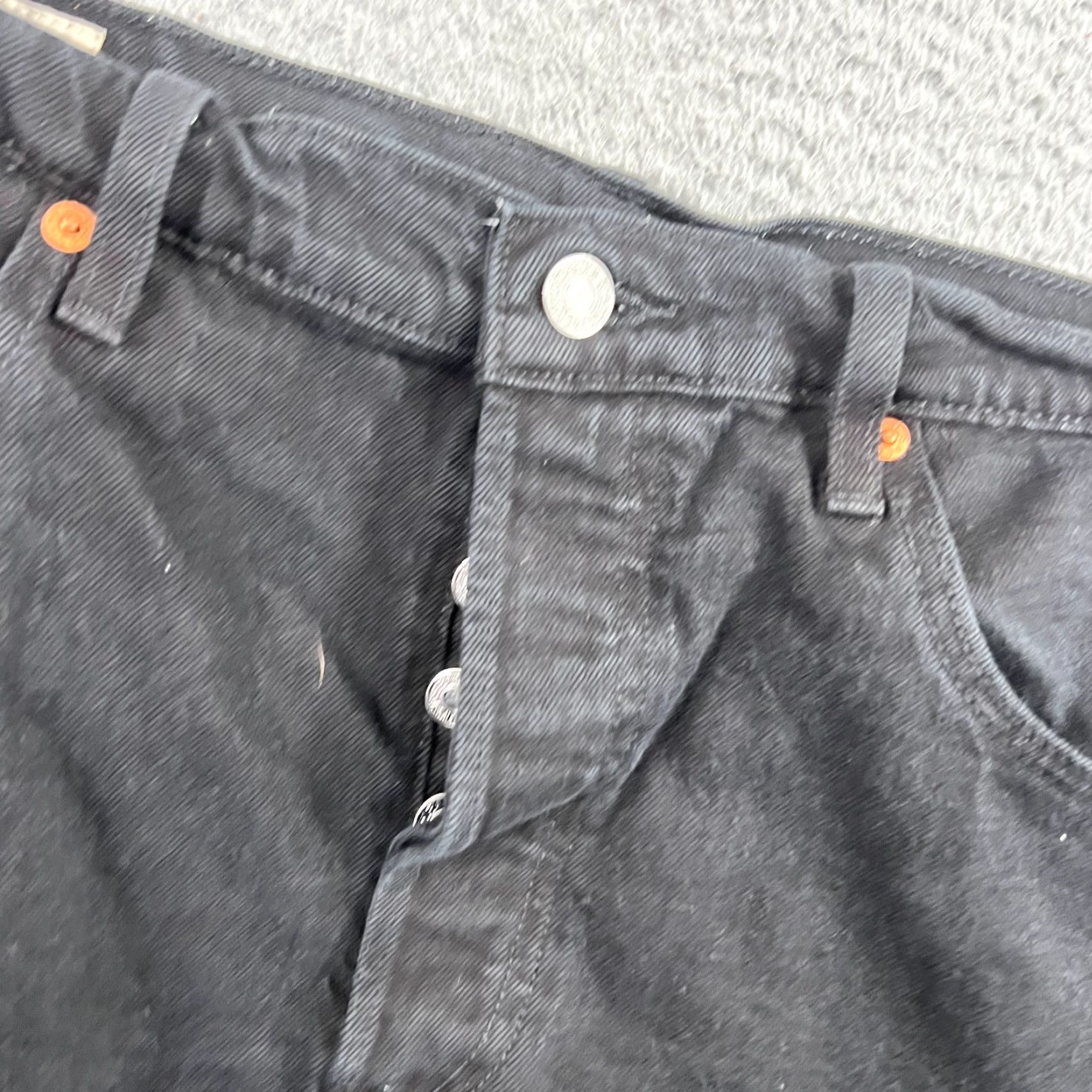 Levi's VINTAGE Levi's 501 Jeans Women Slim 32x28 Denim Black Wash Straight Jeans Girls Womens Size 24" / US 00 / IT 34 - 6 Thumbnail