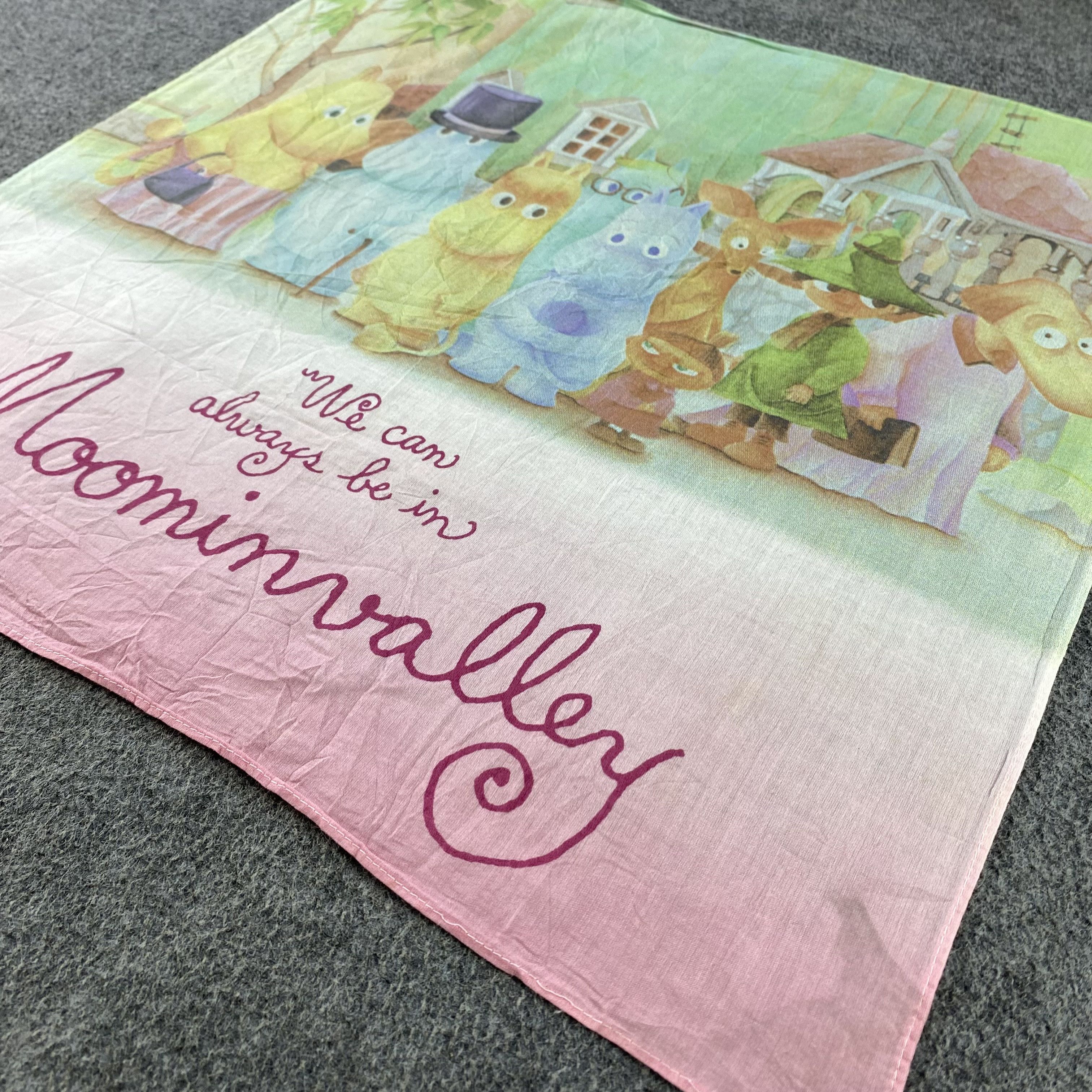 Anime × Vintage Moomin Handkerchief/Neckerchief/Bandana HC887 Size ONE SIZE - 2 Thumbnail