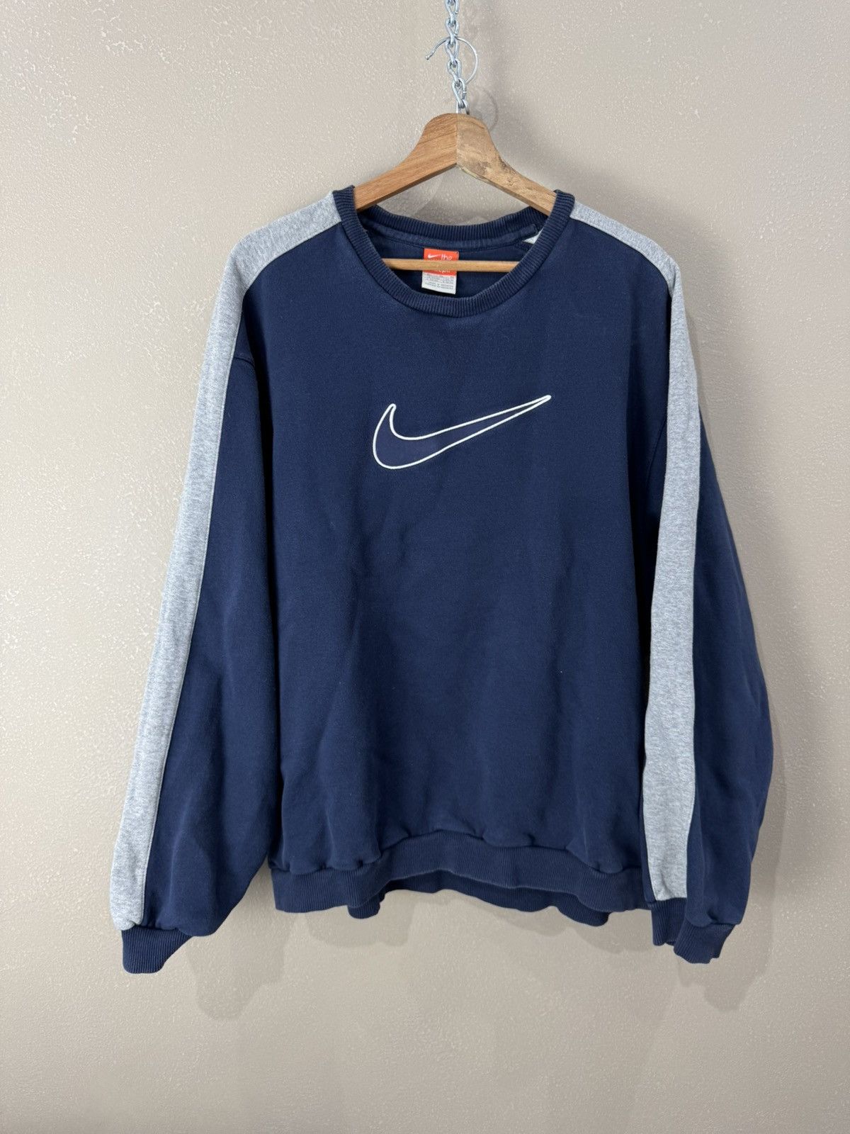 Nike Vintage y2k 00s Nike Center Swoosh Pullover Size US XL / EU 56 / 4 - 1 Thumbnail