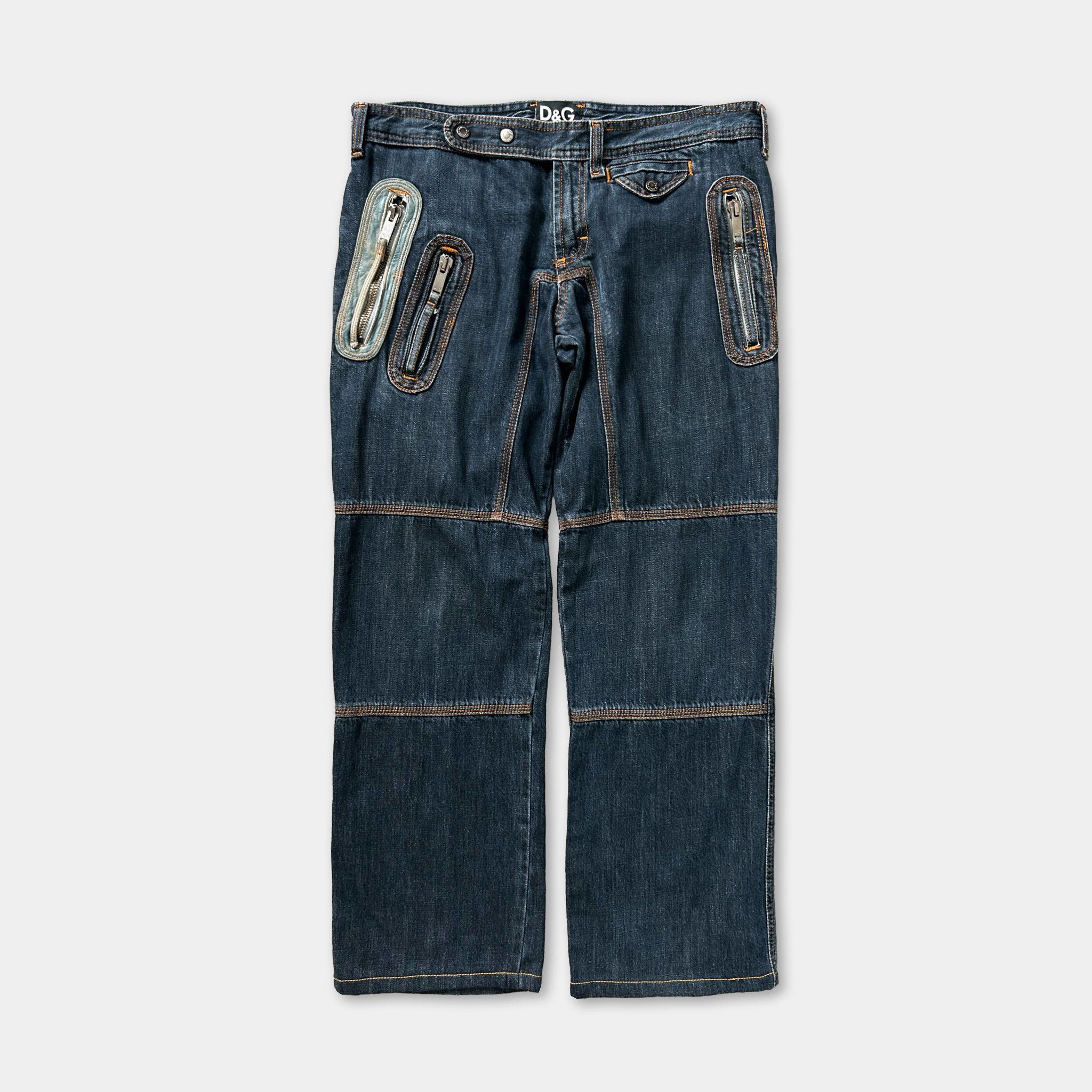 Dolce & Gabbana Dolce & Gabbana 2003 Racing Jeans With Pockets Size US 32 / EU 48 - 1 Thumbnail
