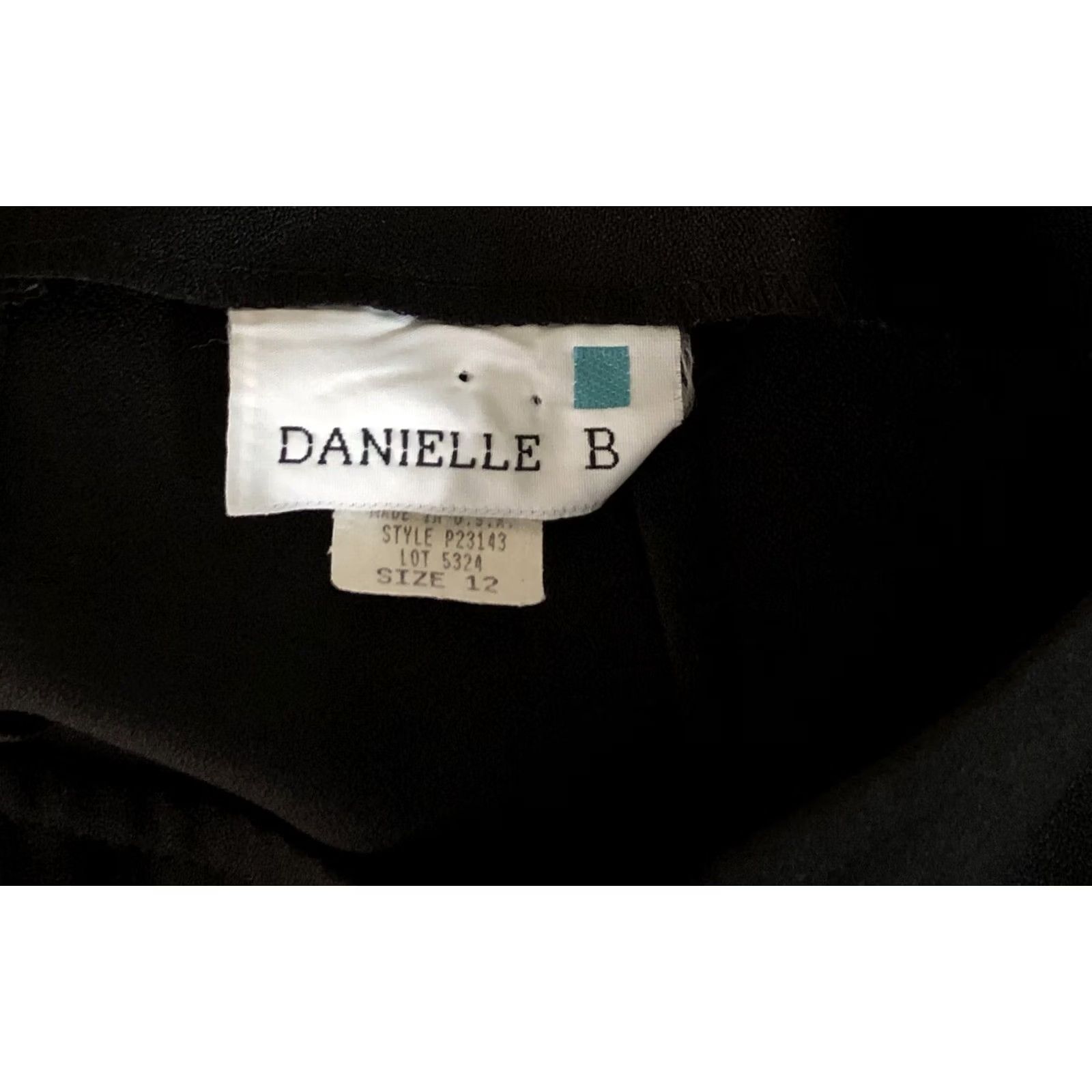 Vintage Danielle B Skirt 12 Black Straight Knee career preppy office 30"W Size 34" / US 12 / IT 48 - 5 Thumbnail