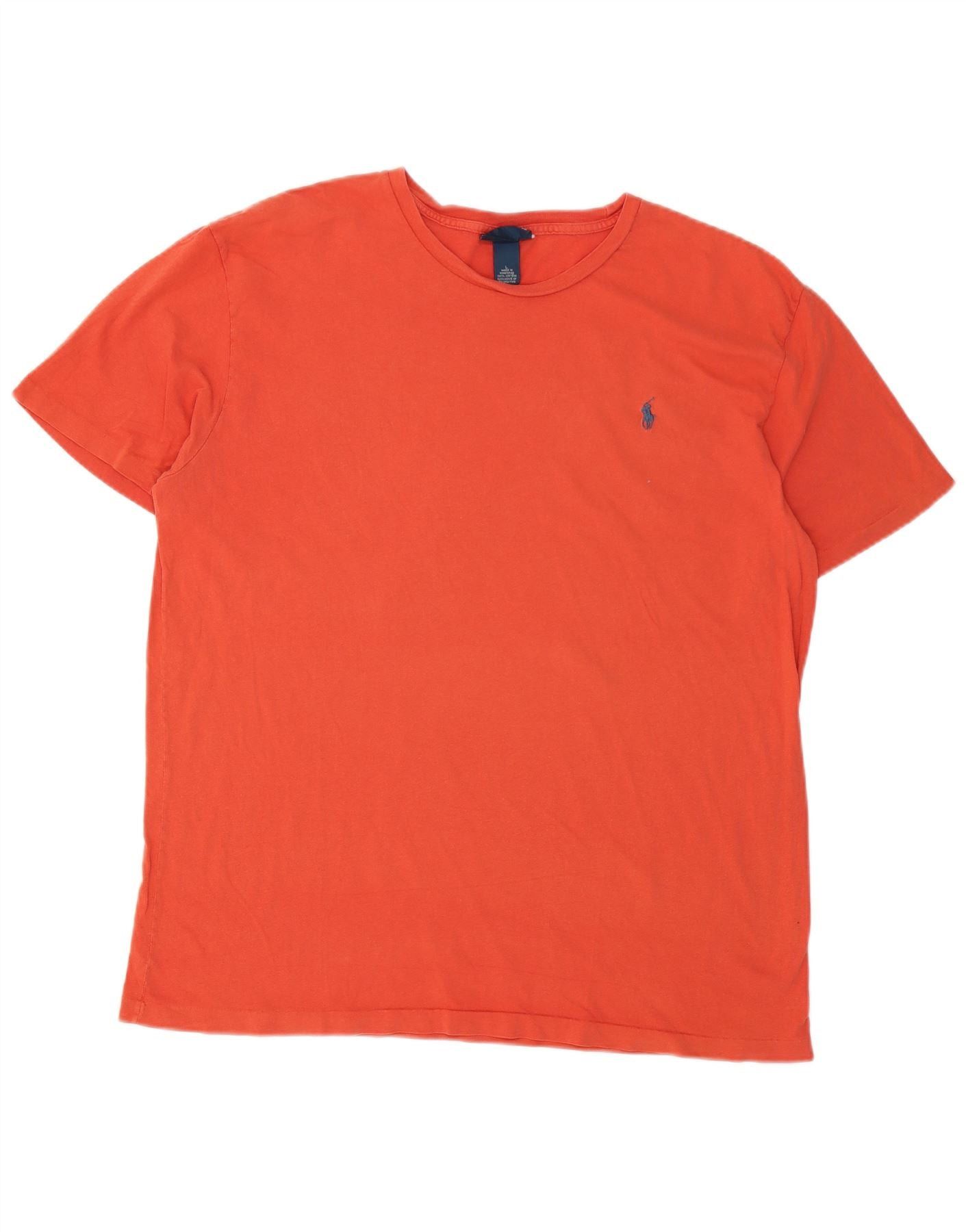Polo Ralph Lauren Mens T-Shirt Top Large Orange Cotton Size US XXL / EU 58 / 5 - 1 Thumbnail