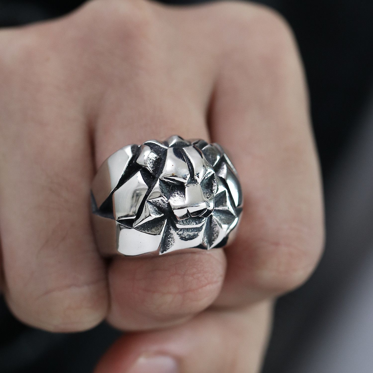 Jewelry Lion Rare Jewelry Rings Open Size Chrome Ring (Size 7-13) Size ONE SIZE - 1 Thumbnail