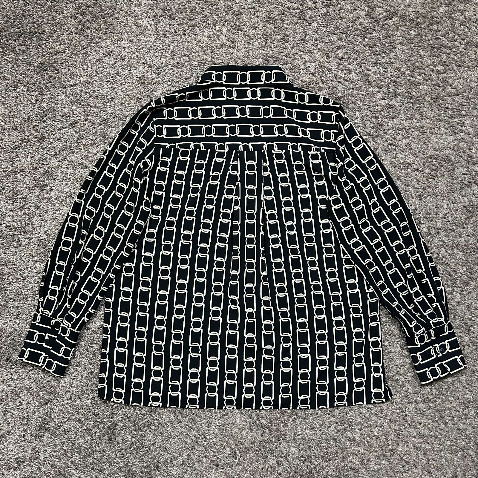 Mango MNG by Mango Chainlink Shirt Long Sleeve Button Up Blouse 6 Size M / US 6-8 / IT 42-44 - 7 Thumbnail