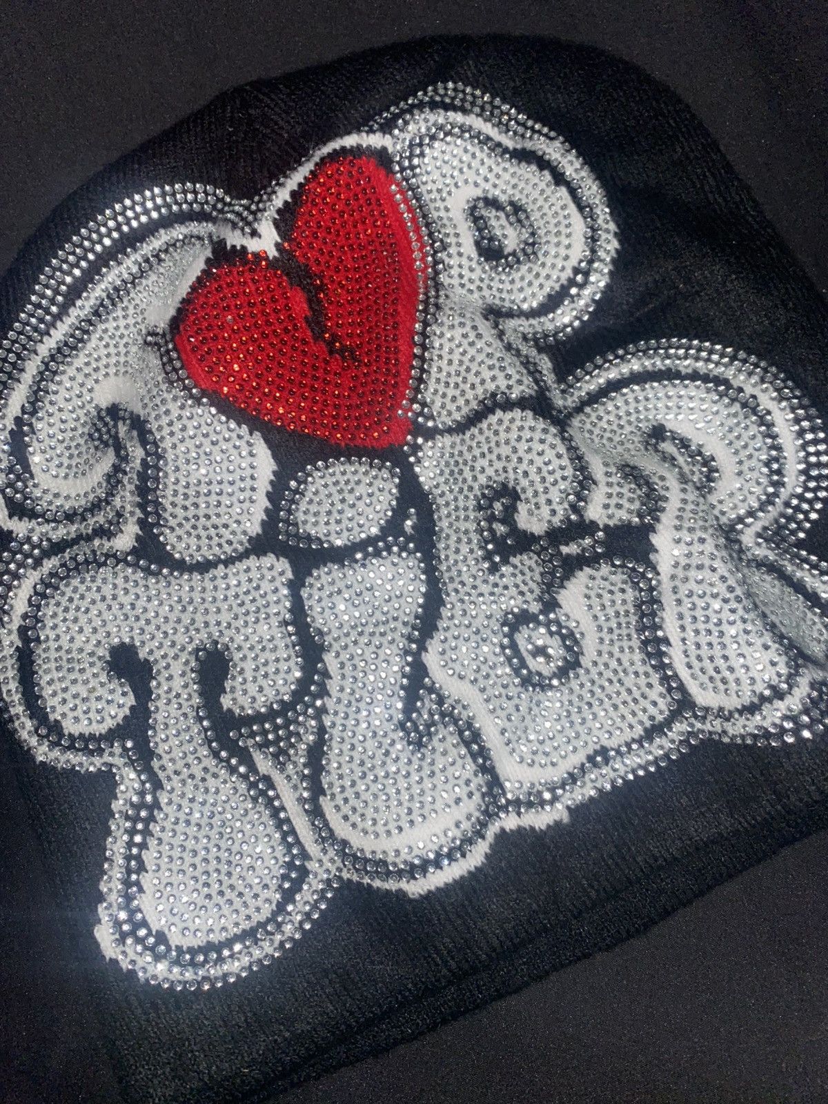 Nike Y2K Style TOP TIER Rhinestone Beanie Size ONE SIZE - 2 Thumbnail